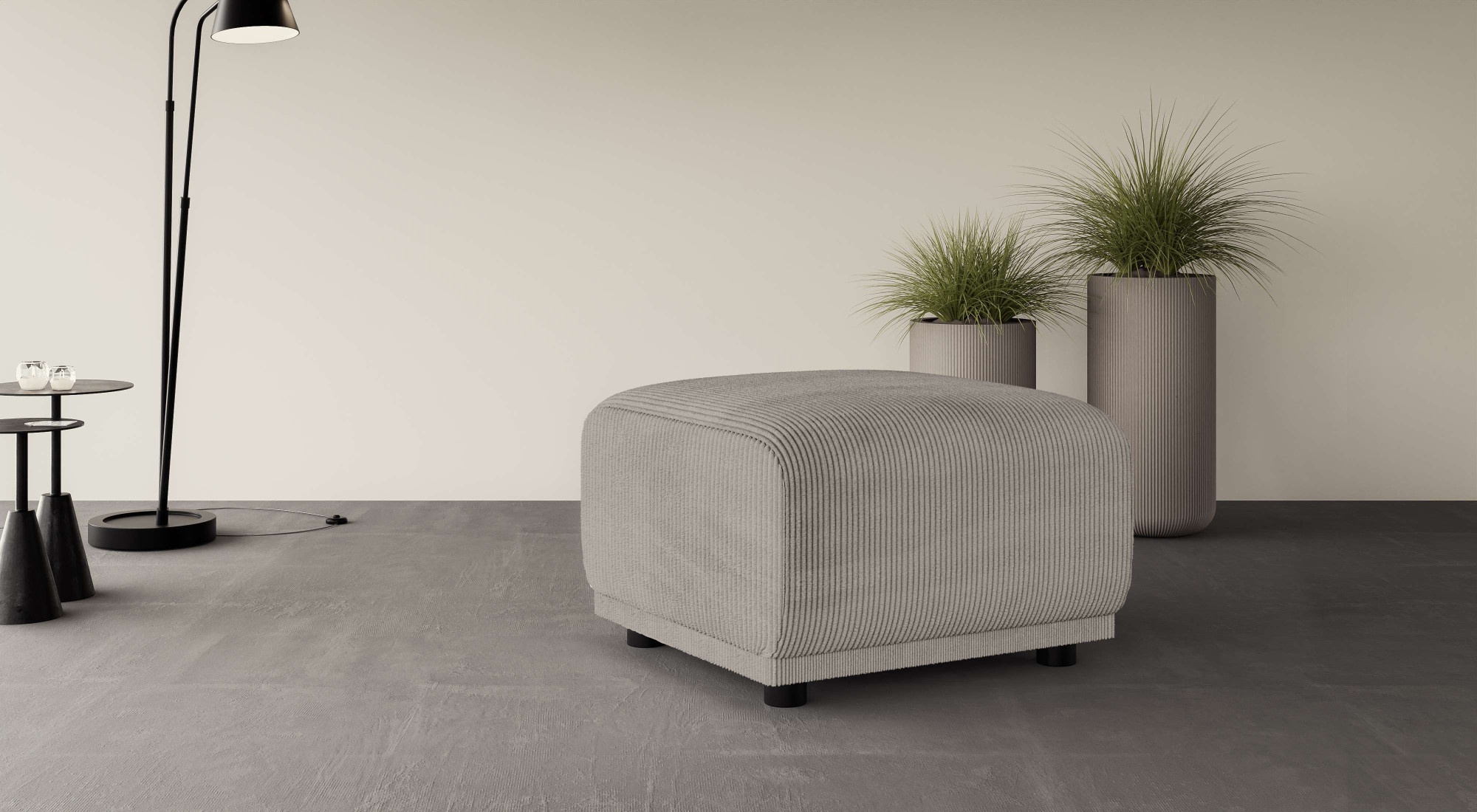 Home affaire Polsterhocker "TAMMO" passend zur Serie, auch in Cord und Bouclé