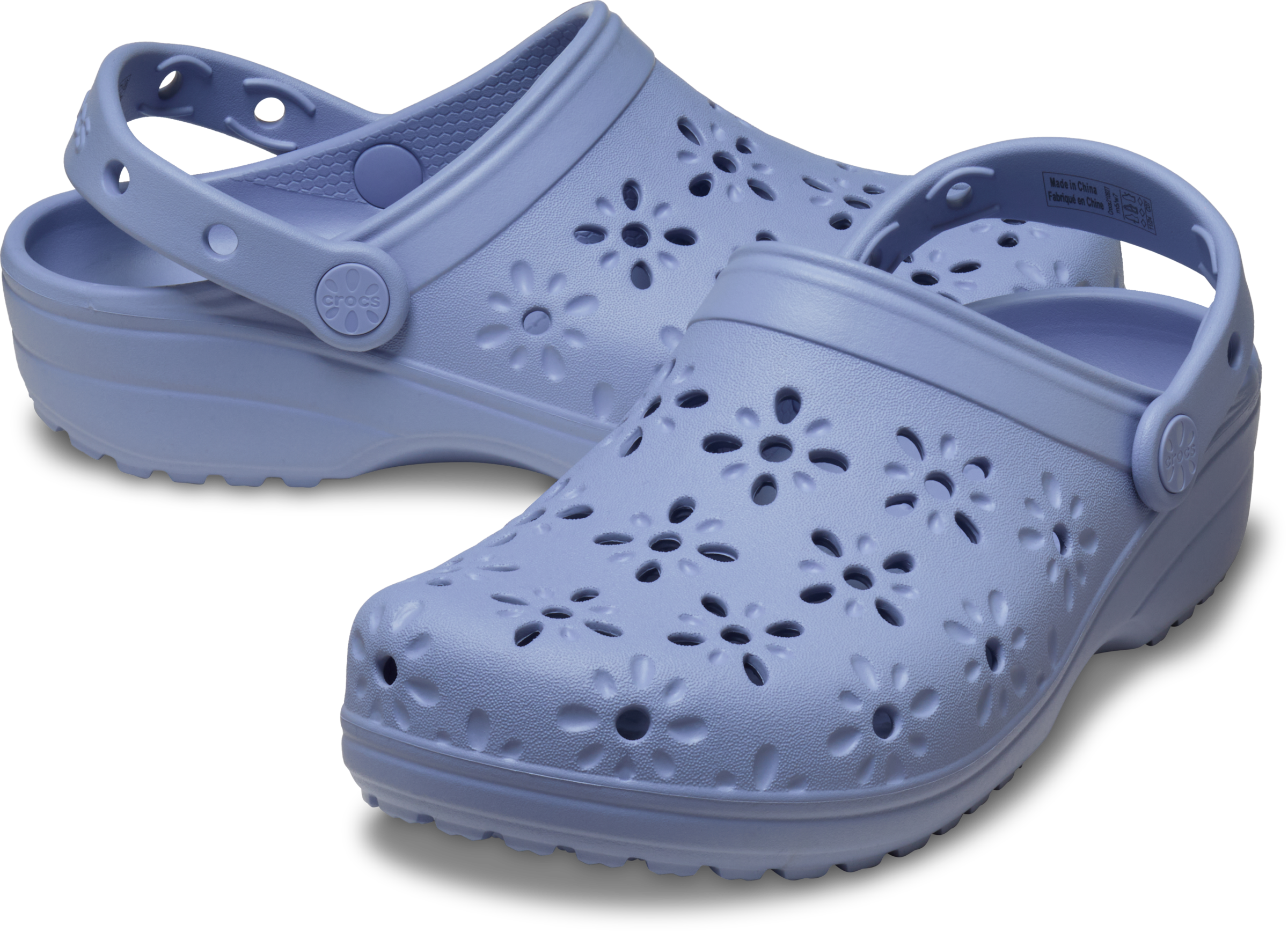 Crocs Clog »Classic Floral Cut Out Clog«  , Sandale, Sommerschuh, Loafer mit Lüftungsöffnungen in Blütenstruktur