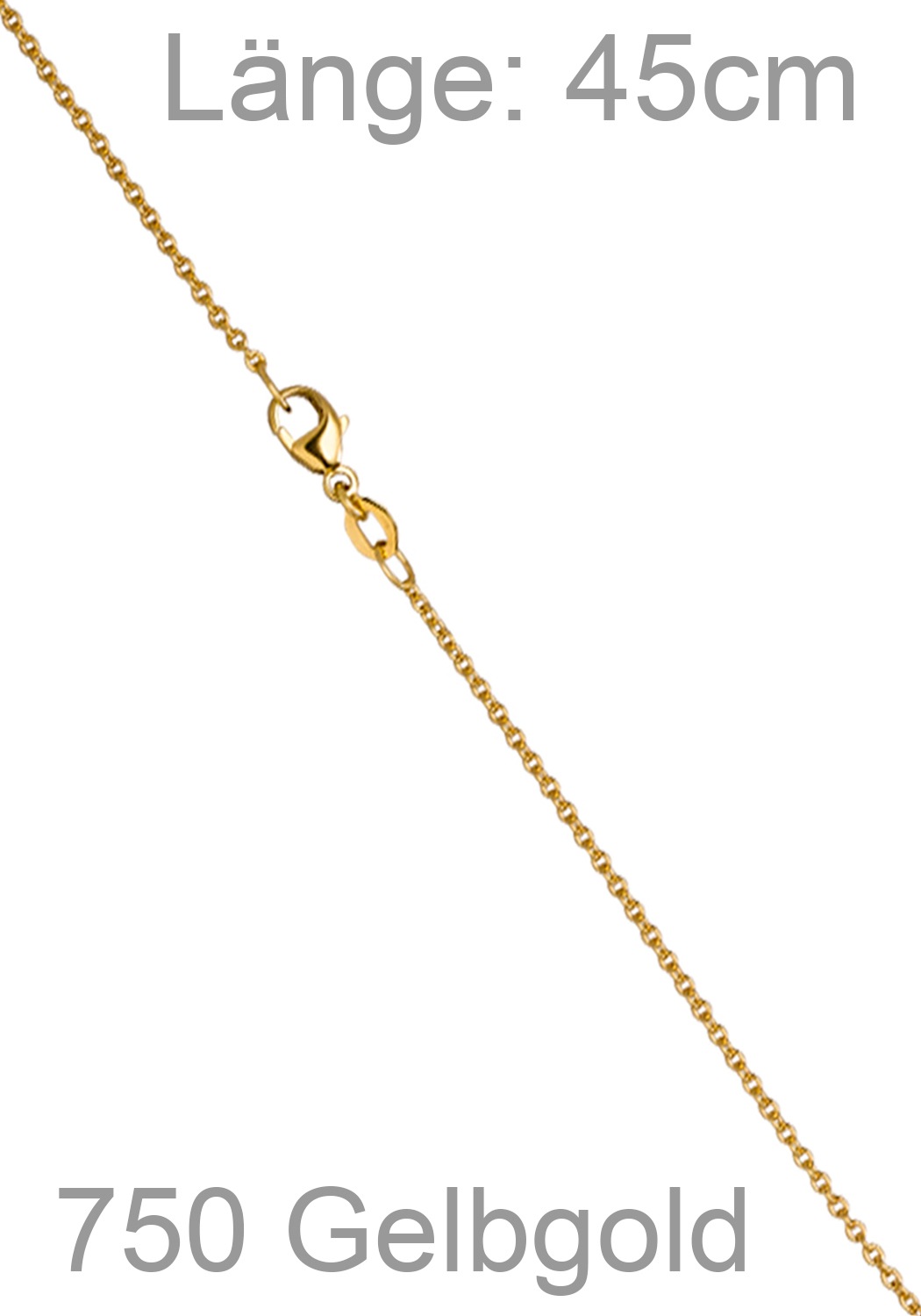 JOBO Kette ohne Anhänger »Rund-Ankerkette« 750 Gold 1,1 mm 45 cm