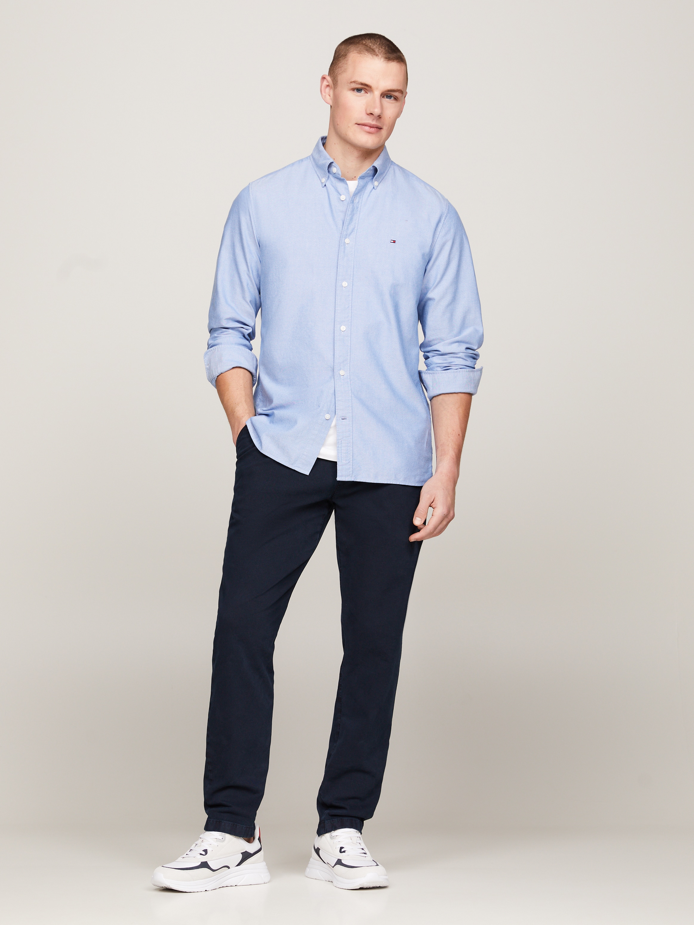 Tommy Hilfiger Langarmhemd »SOLID HERITAGE OXFORD RF SHIRT«
