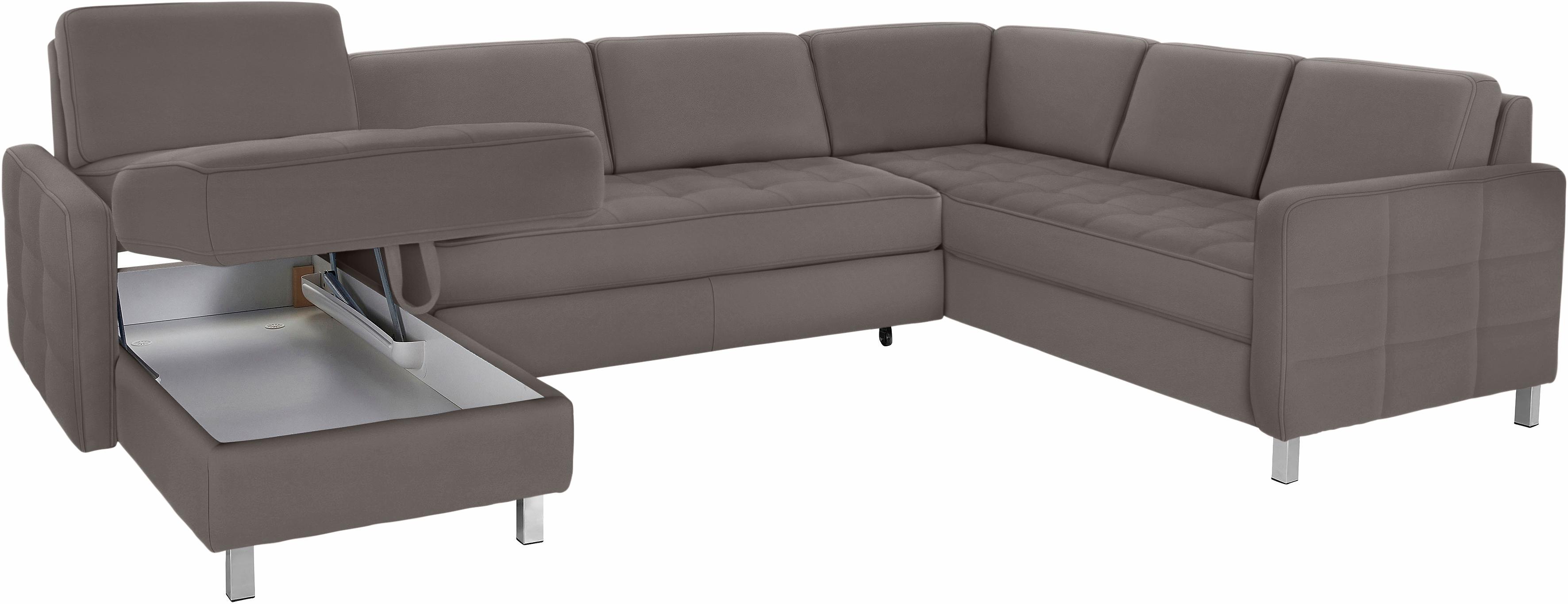 Thumbnail - sit&more Wohnlandschaft Pablo U-Form, wahlweise mit Bettfunktion und Bettkasten