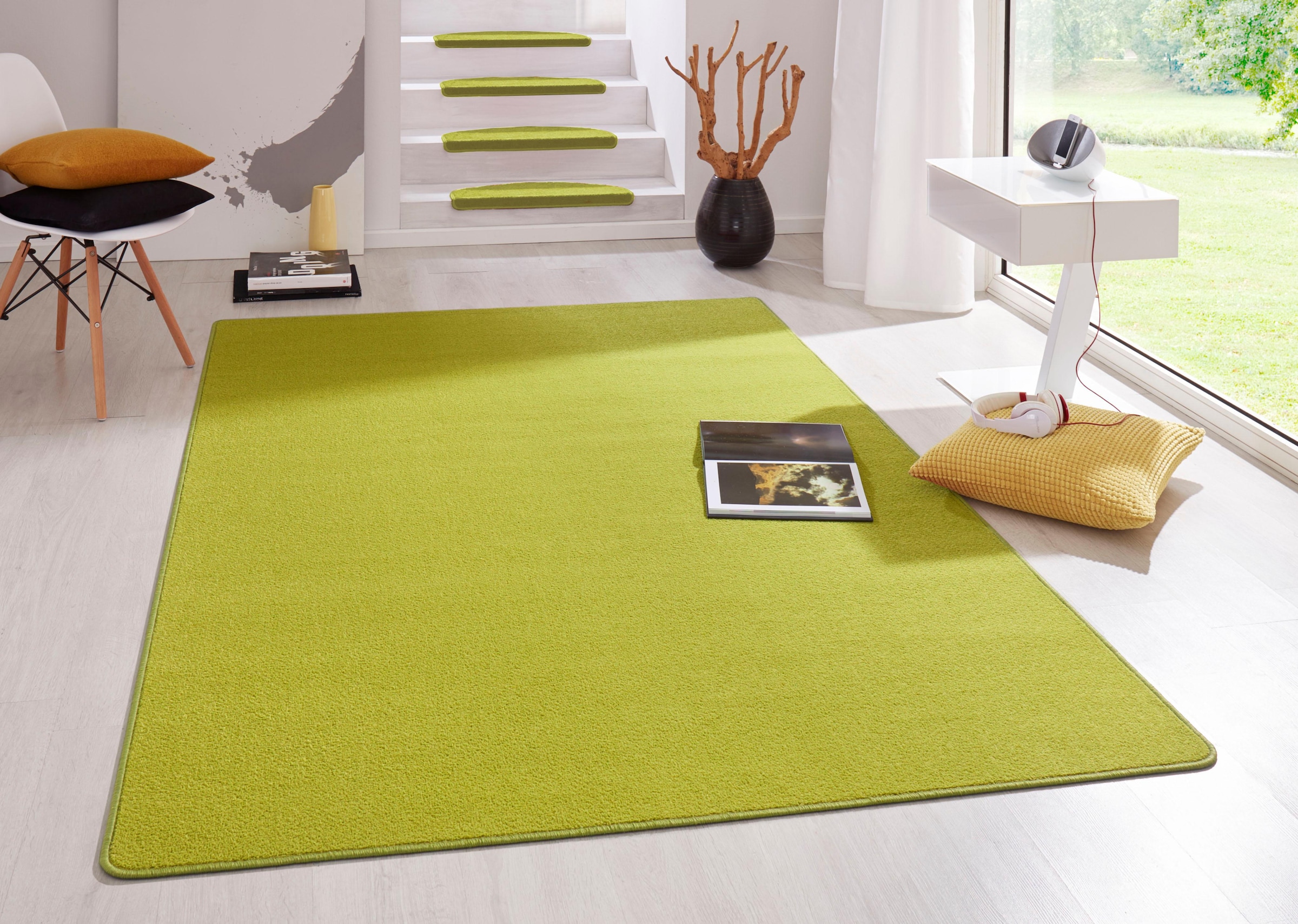 HANSE Home Teppich »Fancy«, rechteckig, 7 mm Höhe, Kurzflor, Läufer, uni, gekettelt, Wohnzimmer, Schlafzimmer, Esszimmer