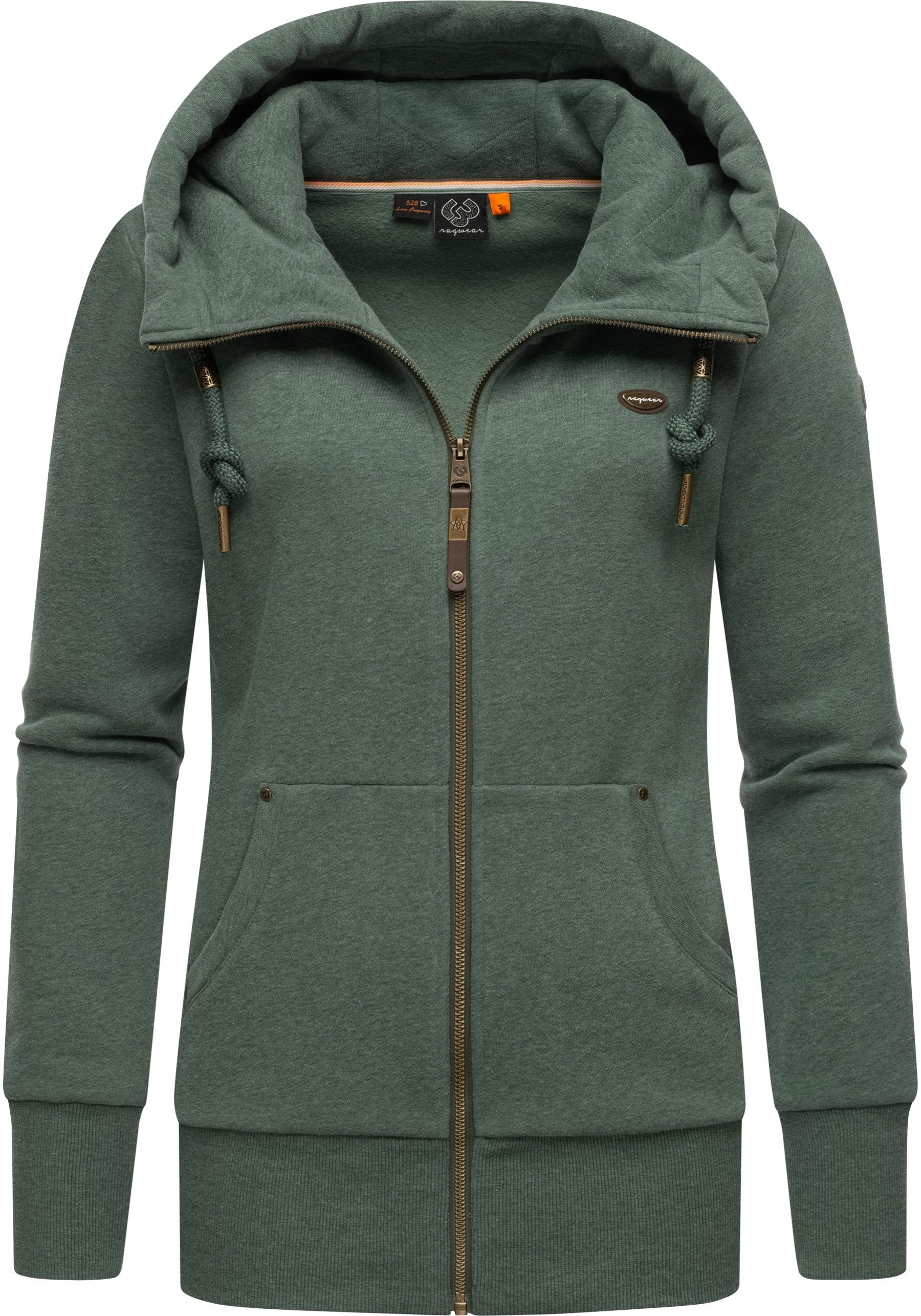 Ragwear Sweatjacke "Neska Zip", sportlicher Damen Hoodie mit Kapuze