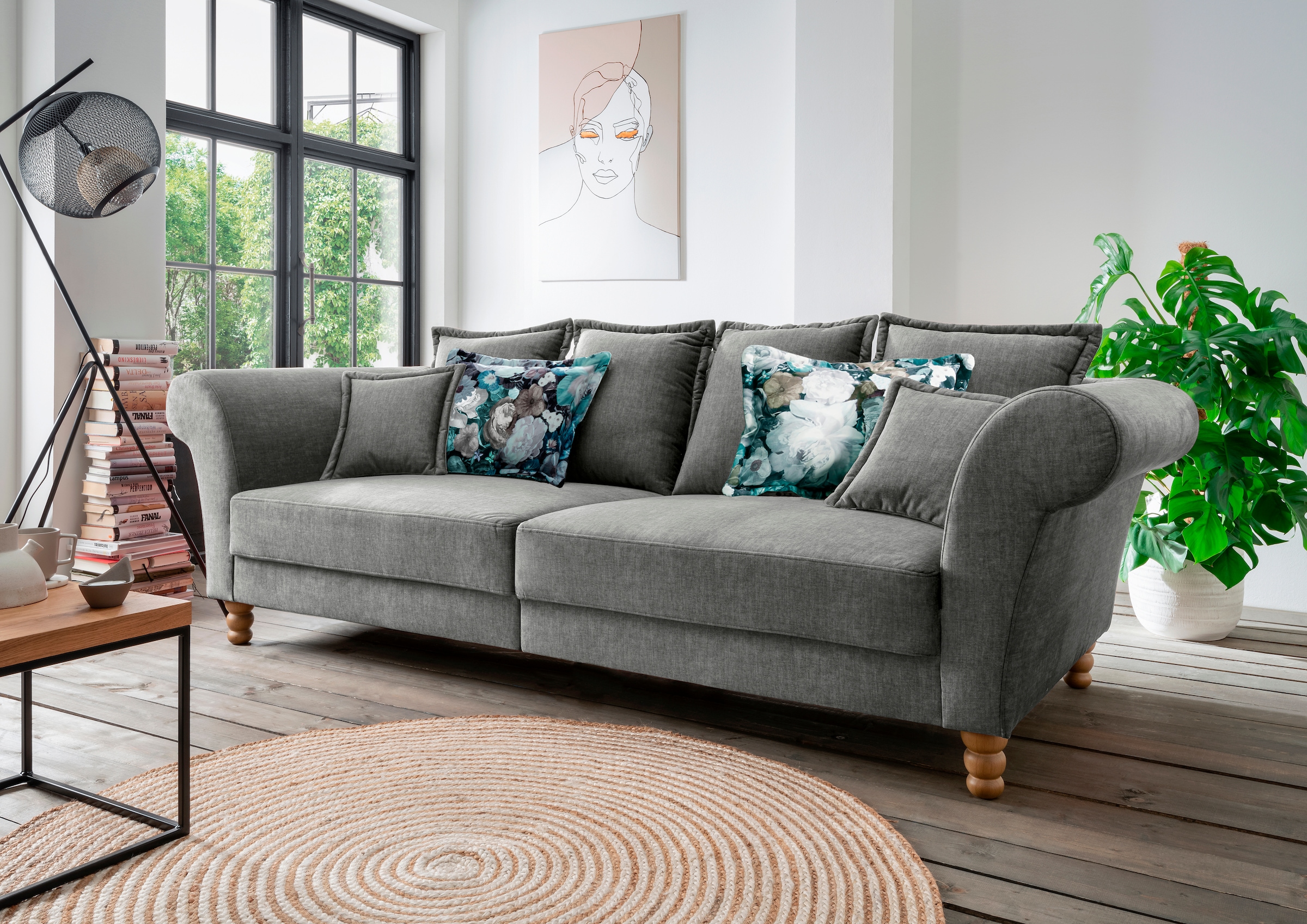 Home affaire Big-Sofa "Tassilo Mega Sofa mit viel Platz, bequem durch Kalts günstig online kaufen