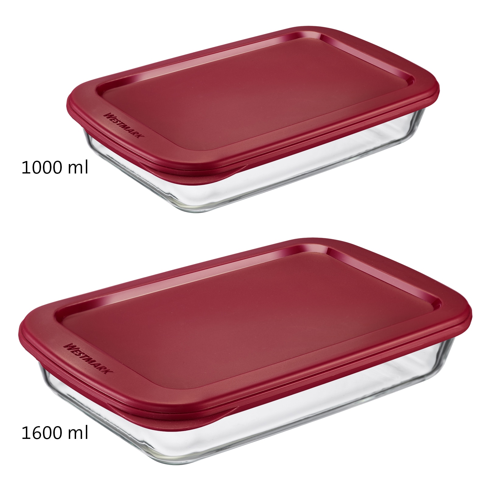 WESTMARK Frischhaltedose »Aufschnittschale, Glas, 1000 ml«, (1 tlg.), robustes Borosilikat-Glas, luftdicht zu verschließen, 1000 ml