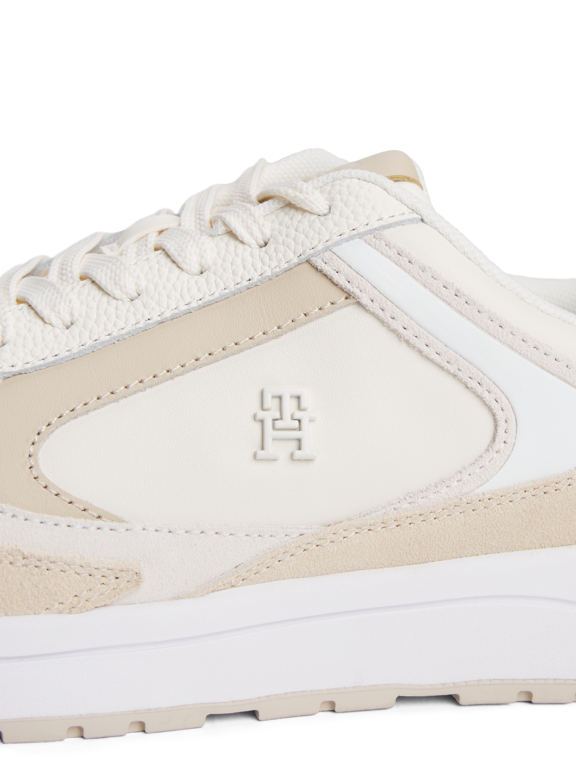 Tommy Hilfiger Keilsneaker »CASUAL FASHION RUNNER LTR«, Freizeitschuh, Halbschuh, Schnürschuh mit TH-Hardcover-Logo