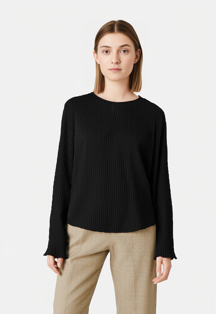 Y.A.S Plisseeshirt "YASALISA LS TOP S. NOOS" günstig online kaufen