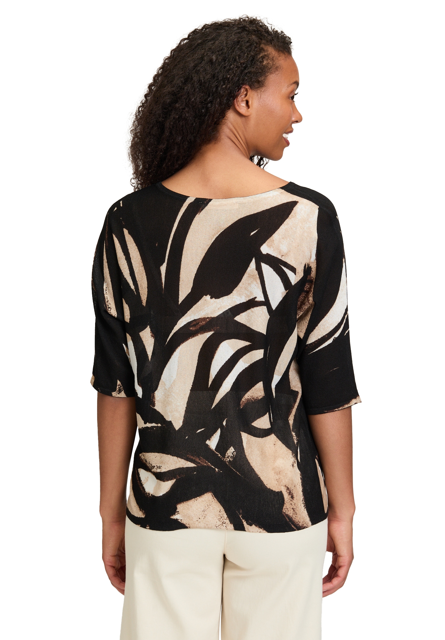 Betty&Co Strickpullover »Betty & Co Feinstrickpullover mit Print«, (1 tlg.), Druck