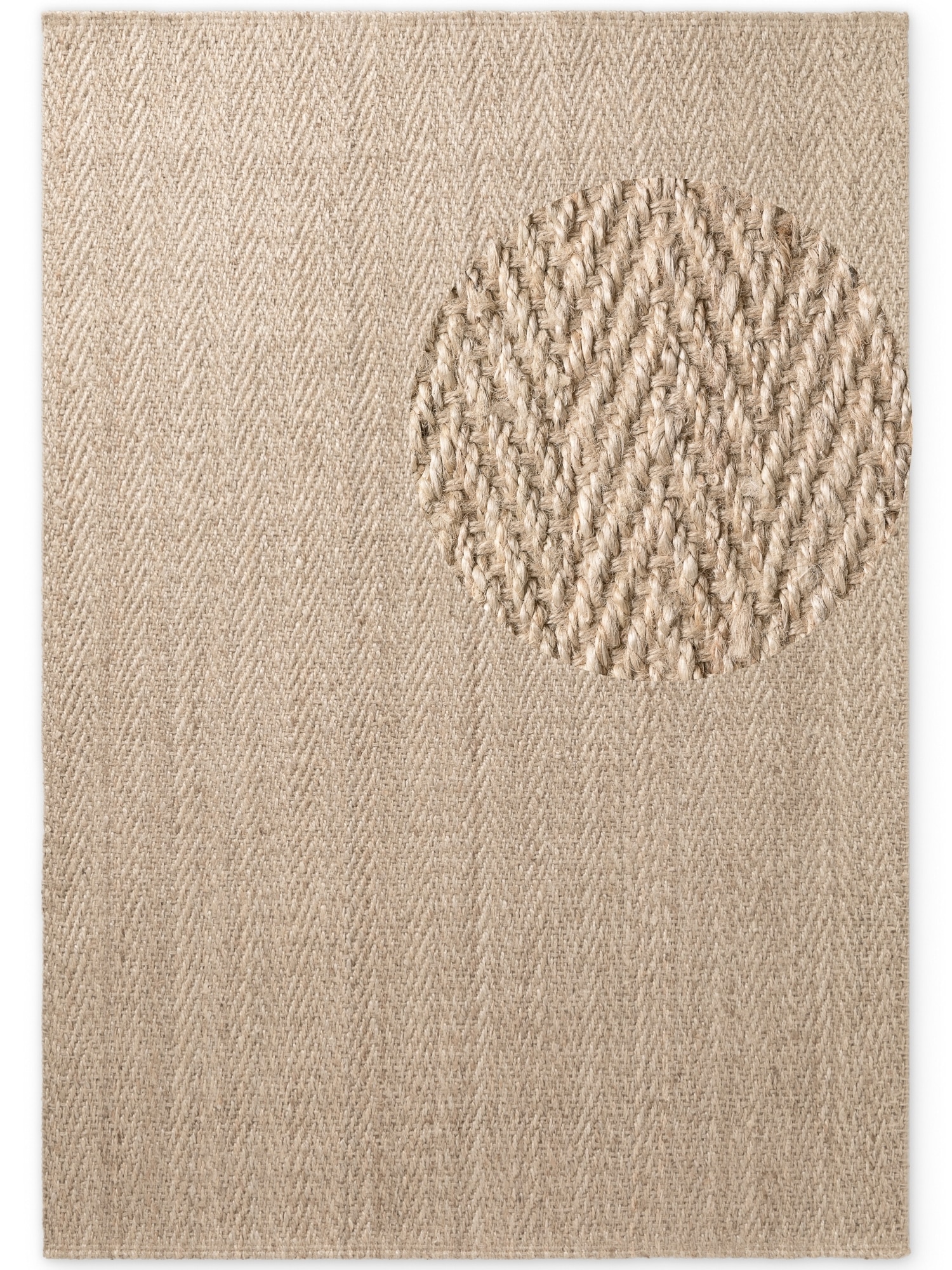 Villeroy & Boch Teppich »Mirabelle« rechteckig 10 mm Höhe Jute, Natur, Wohnzimmer, Esszimmer, Schlafzimmer, Fischgrätendesign
