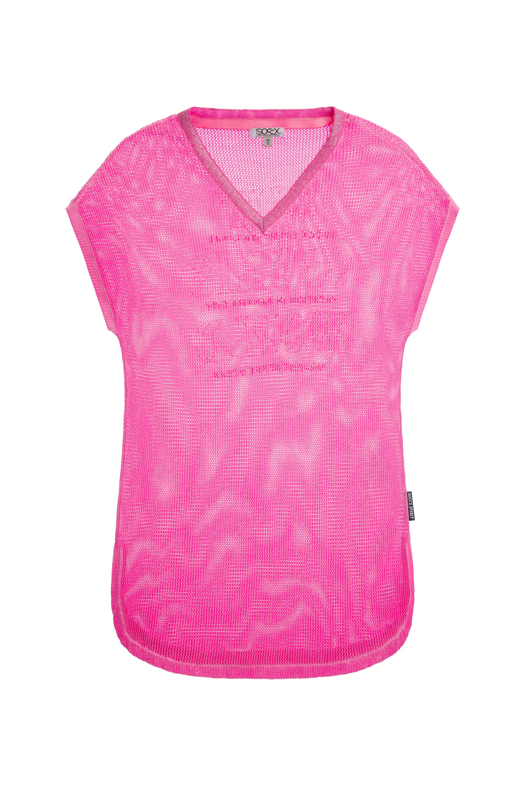 SOCCX V-Shirt mit Seitenschlitze
