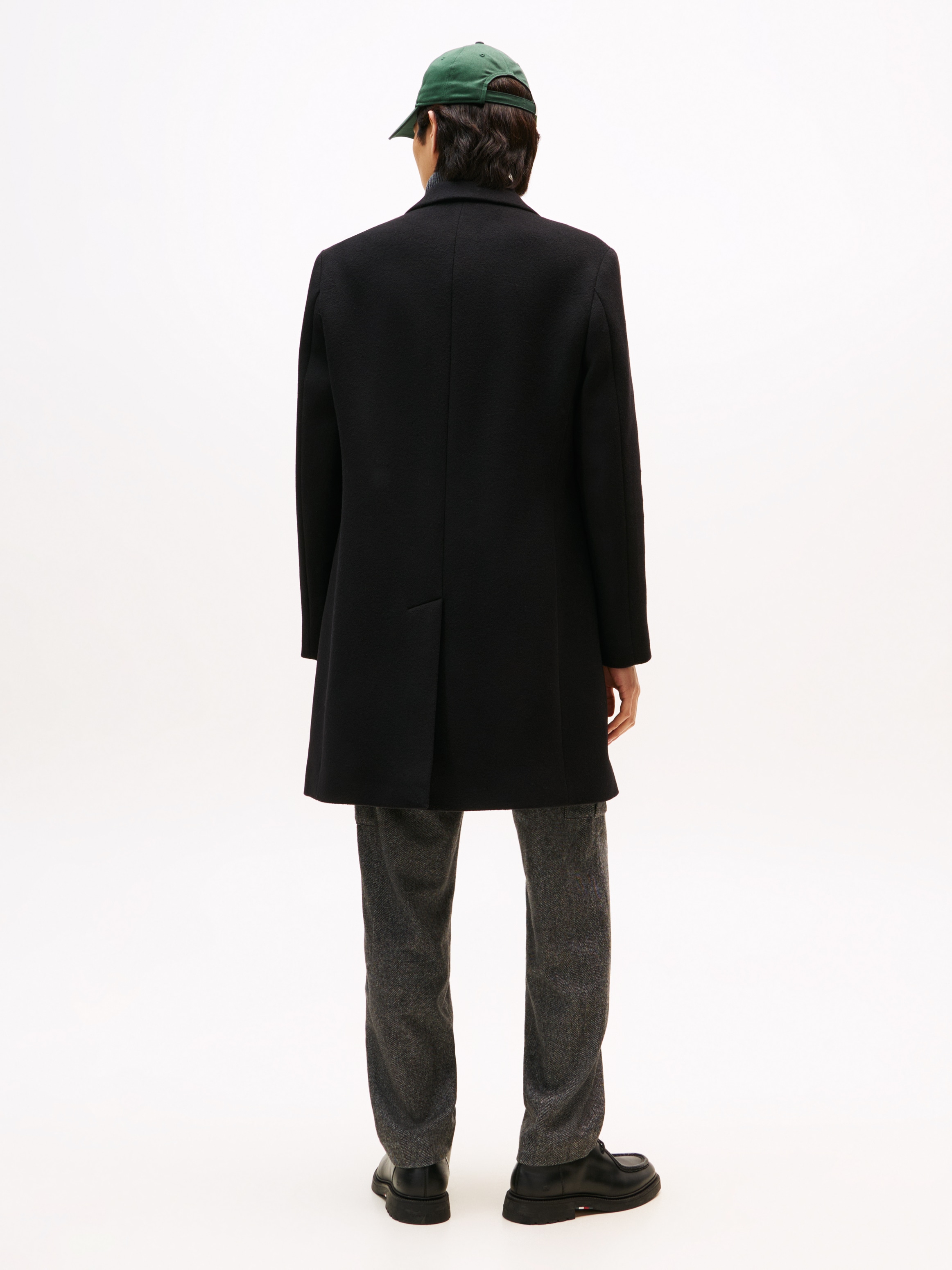 Tommy Hilfiger Wollmantel »WOOL MIX COAT«, Reverskragen, regular fit