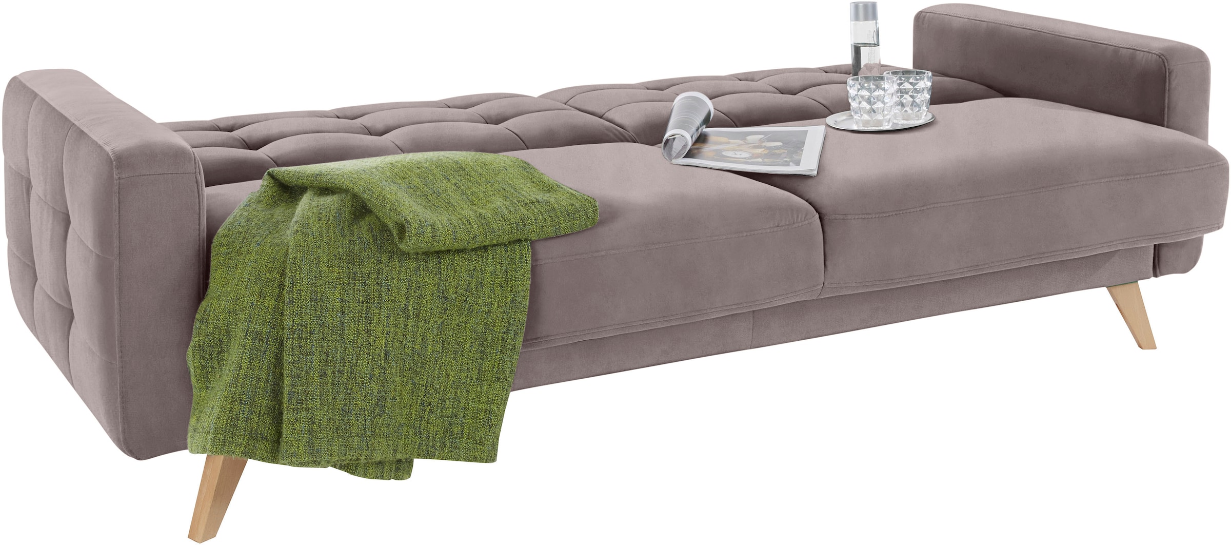 exxpo - sofa fashion 3-Sitzer »Nappa, kompakt und komfortabel, bequem, zeitloses Design, L-Form«, tolle Detailverarbeitung