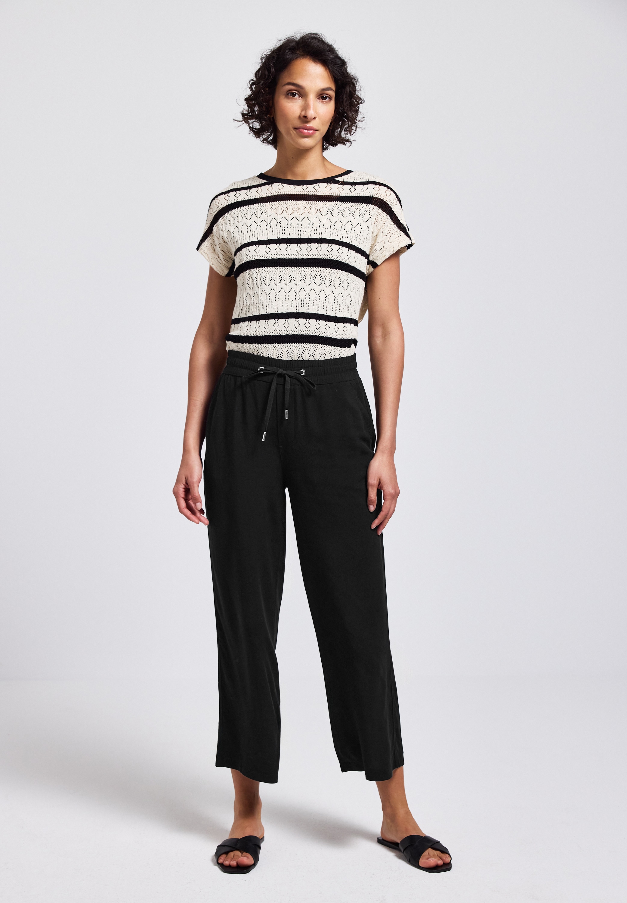 STREET ONE Stoffhose, High Waist