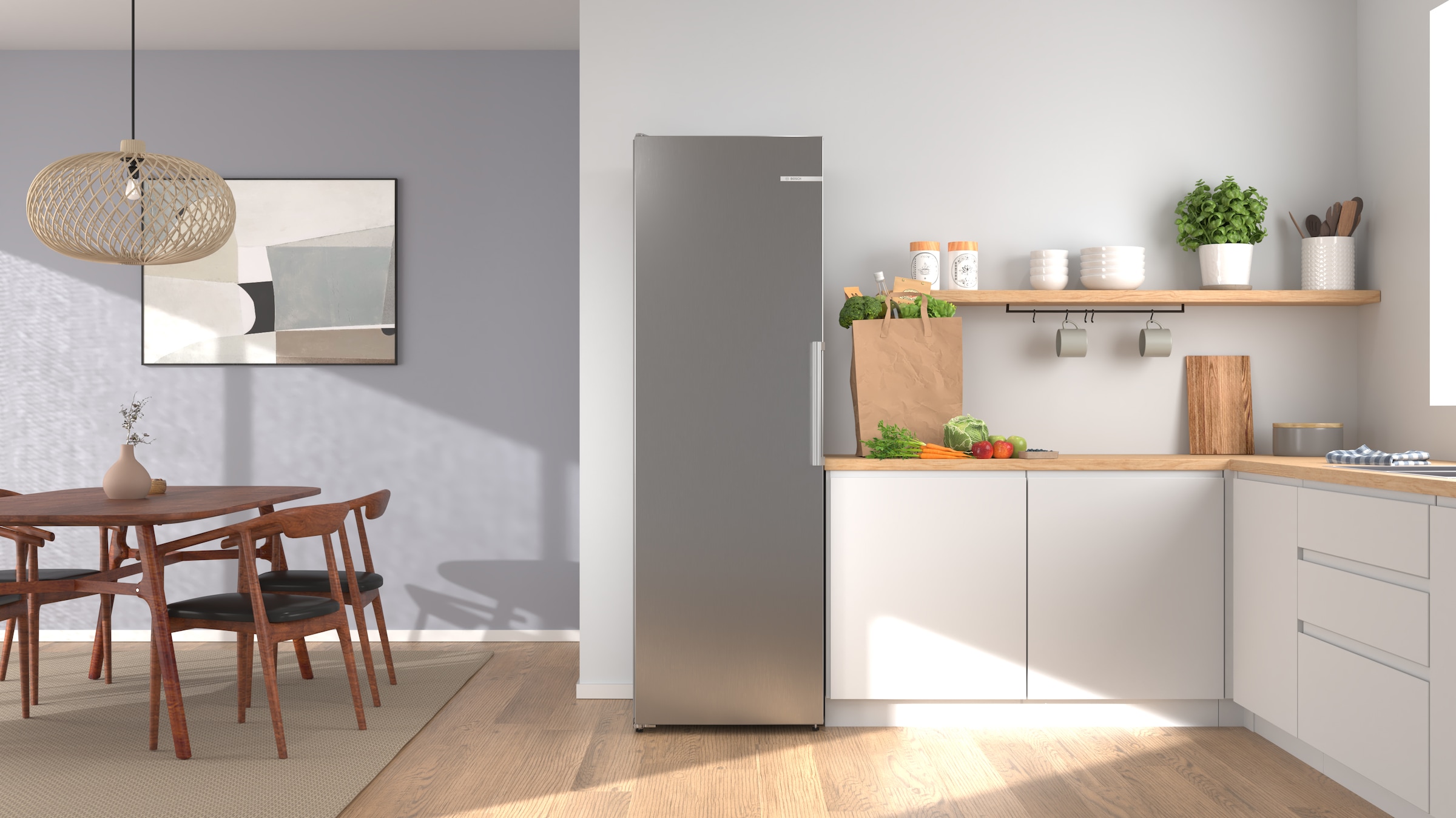 BOSCH Kühlschrank Serie 4 »KSN36VLDG« 186,2 cm hoch 59,5 cm breit