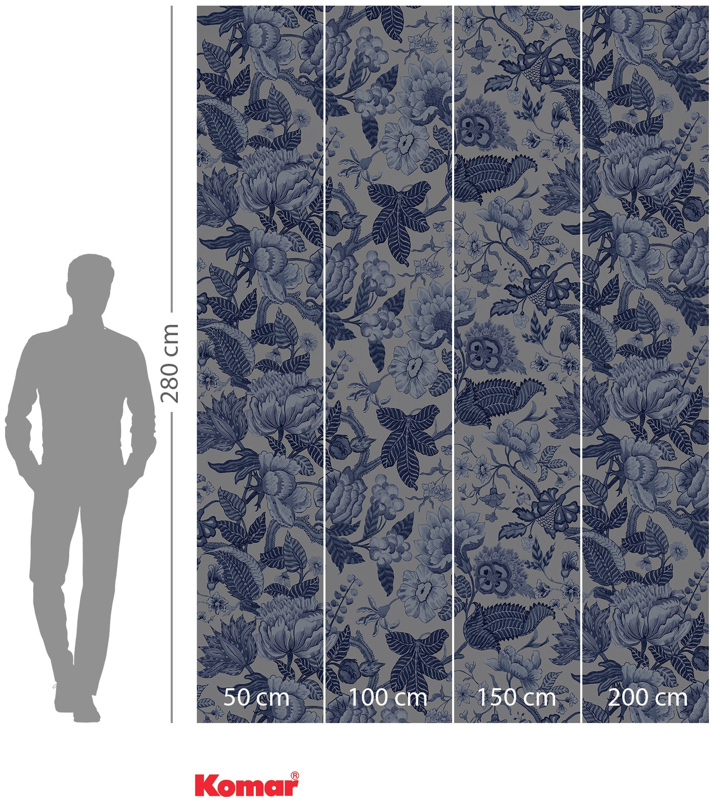 Komar Vliestapete »Digitaldruck Vlies -  Bleuet - Größe 200 x 280 cm« bedruckt glatt Wohnzimmer, Schlafzimmer