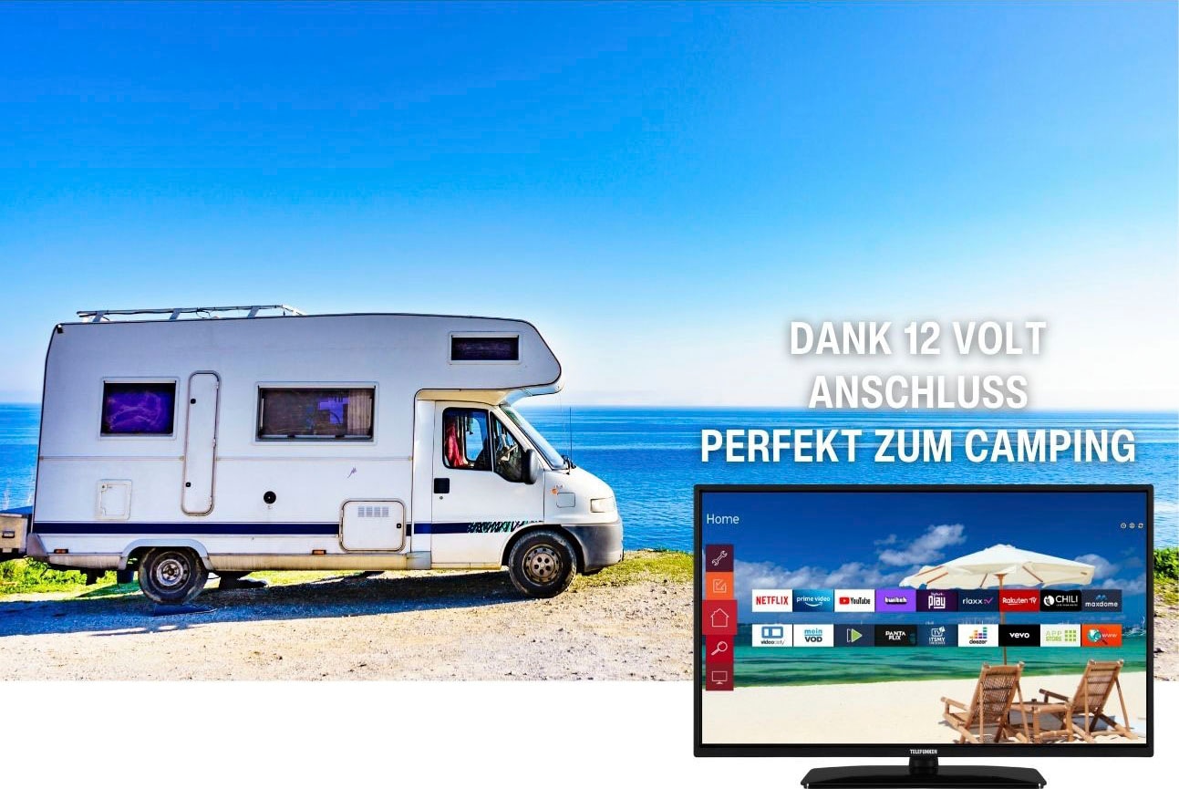 Telefunken LCD-LED Fernseher »D32H554M1CWV«, 80 cm/32 Zoll, HD-ready, Smart- TV, 12V-Anschluss | BAUR