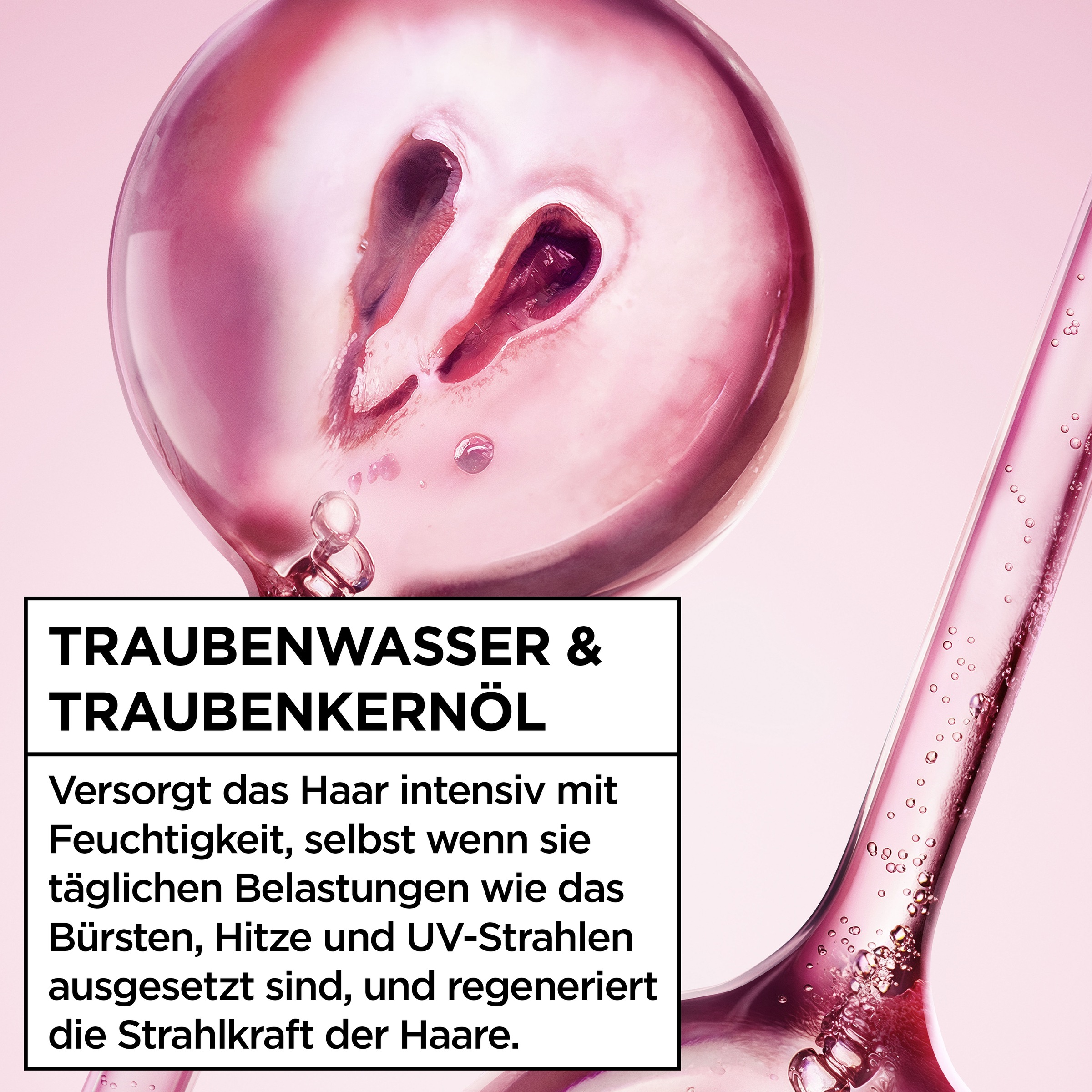 GARNIER Haarkur »Garnier Wahre Schätze 1-Minute Haarkur Traube Hydraboost« für feuchtigkeitsbedürftiges Haar, mit Traubenwasser und Traubenkernöl