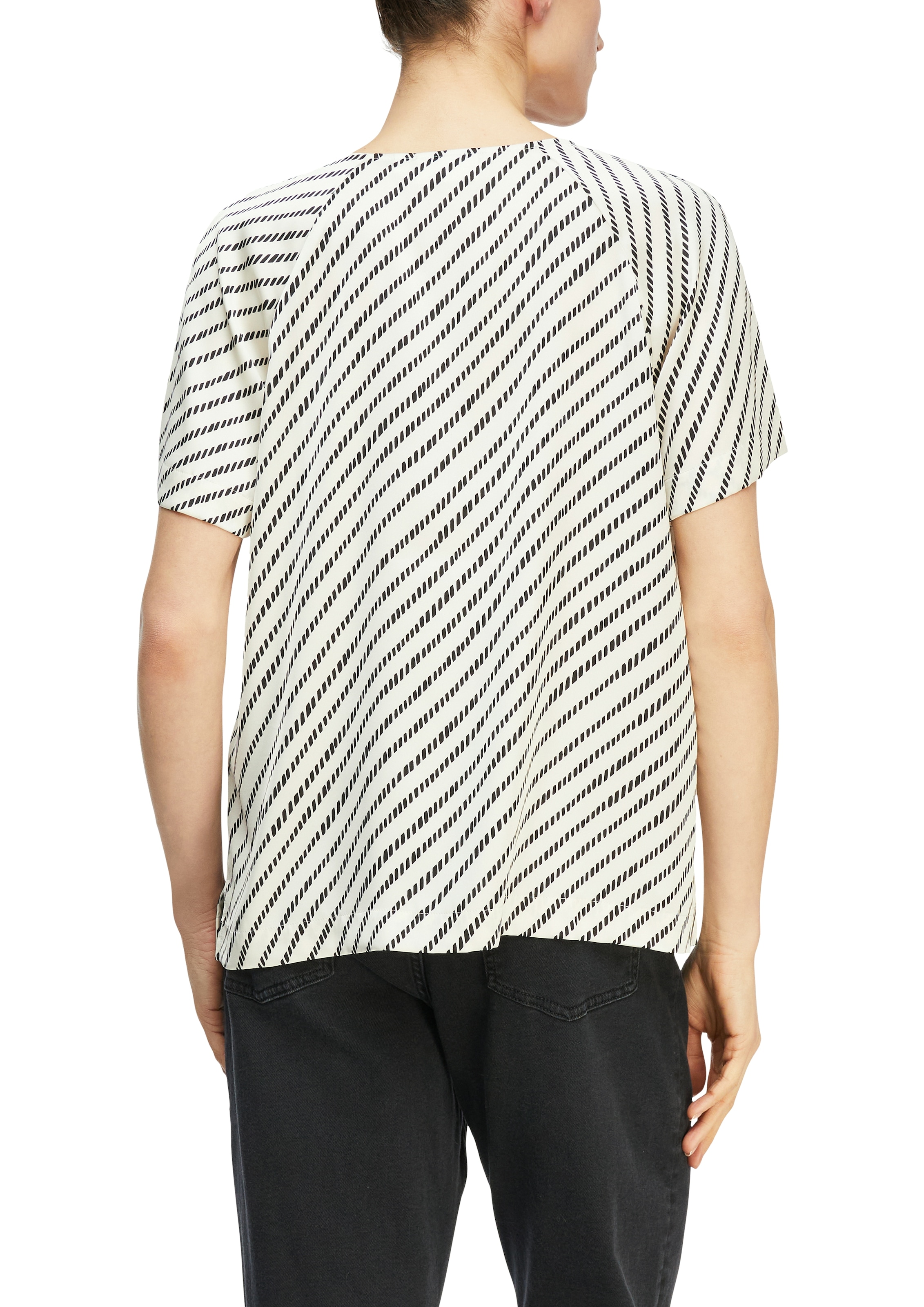 Comma Shirtbluse mit Streifen Muster