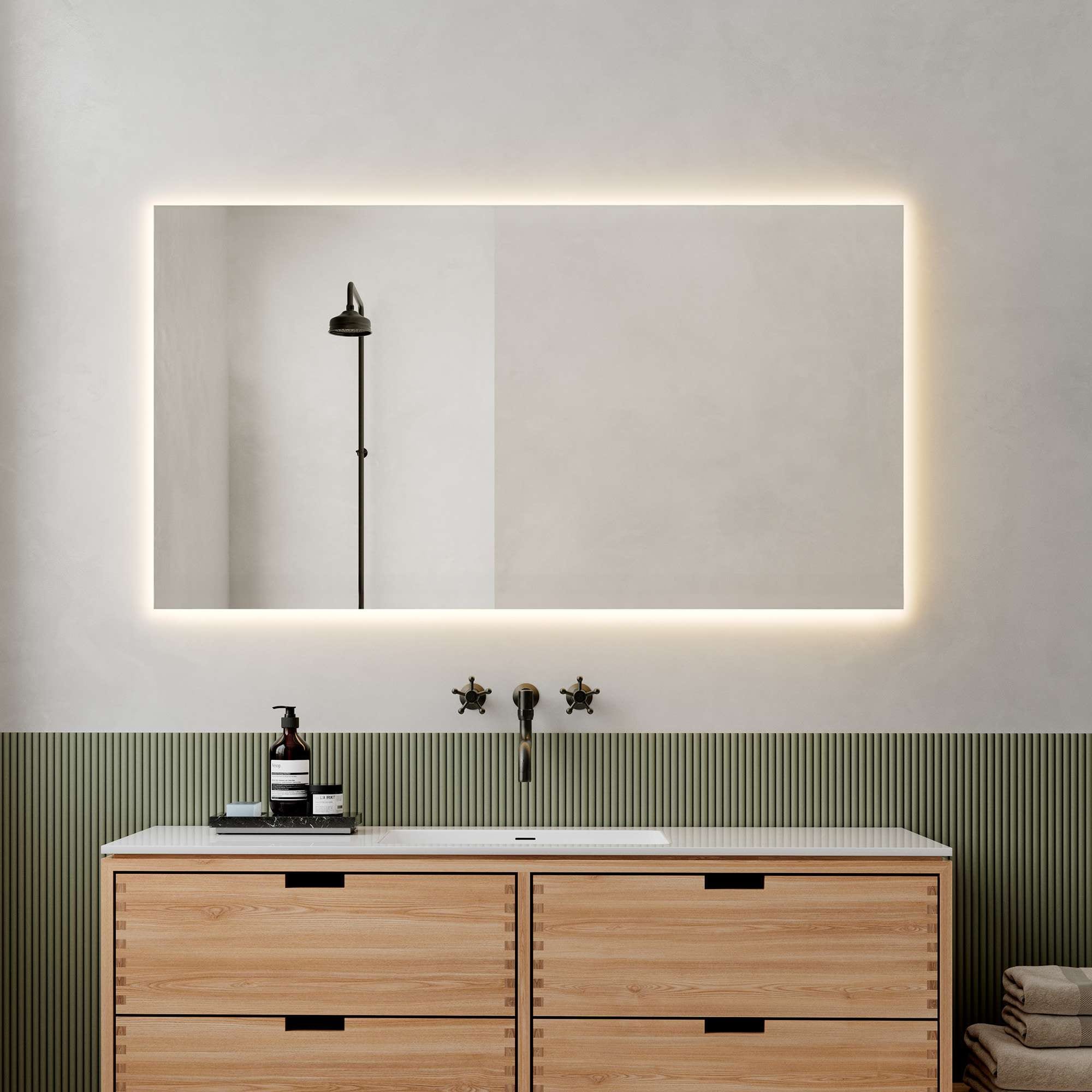 Loevschall LED-Lichtspiegel "Nibe, Spiegel mit LED-Hintergrundbeleuchtung, günstig online kaufen