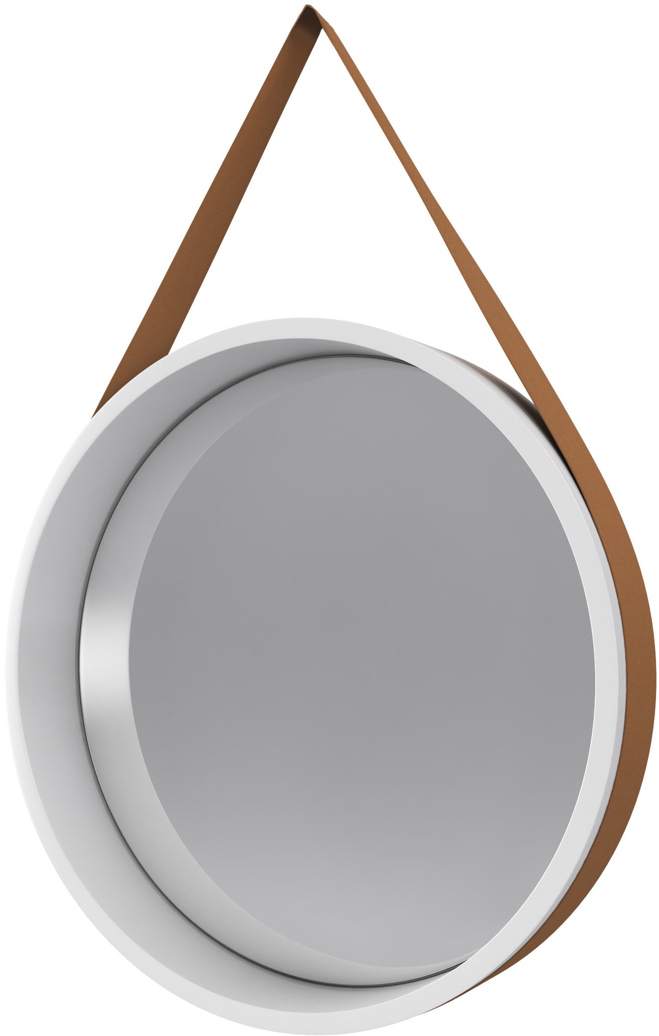 Talos Badspiegel "FJORD" Ø 50 cm, mit PU-Band in Lederoptik günstig online kaufen