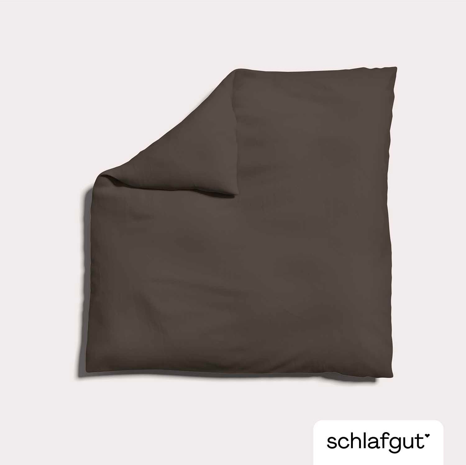 Schlafgut Bettbezug »Knitted Jersey uni, aus Bio-Baumwolle mit Elasthan, Reißverschluss«, (1 St.), bügelfrei, Mix & Match Bettwäsche: passender Kissenbezug erhältlich