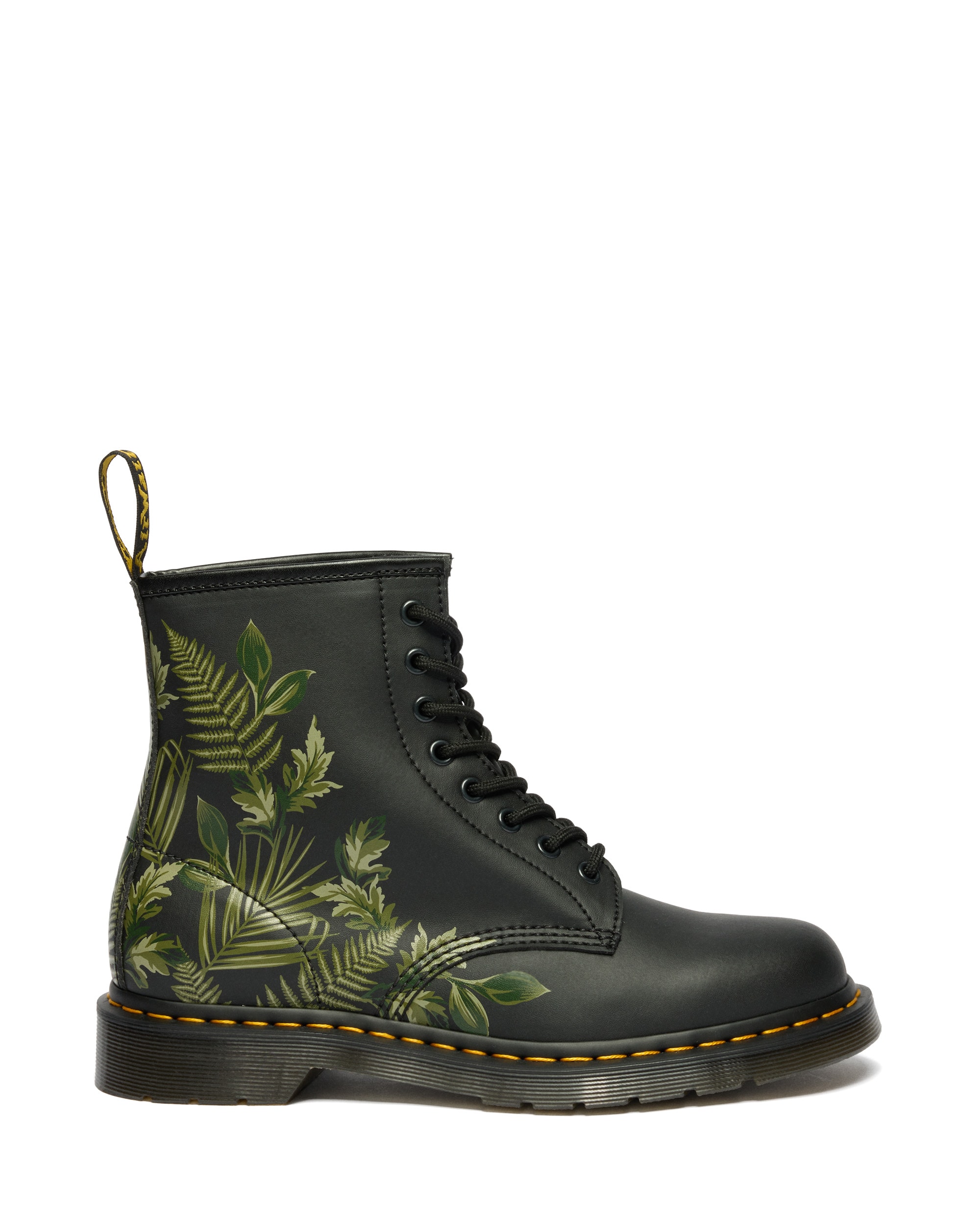 DR. MARTENS Schnürboots »1460«  Blockabsatz, Schnürstiefelette mit floralem Kontrast-Print
