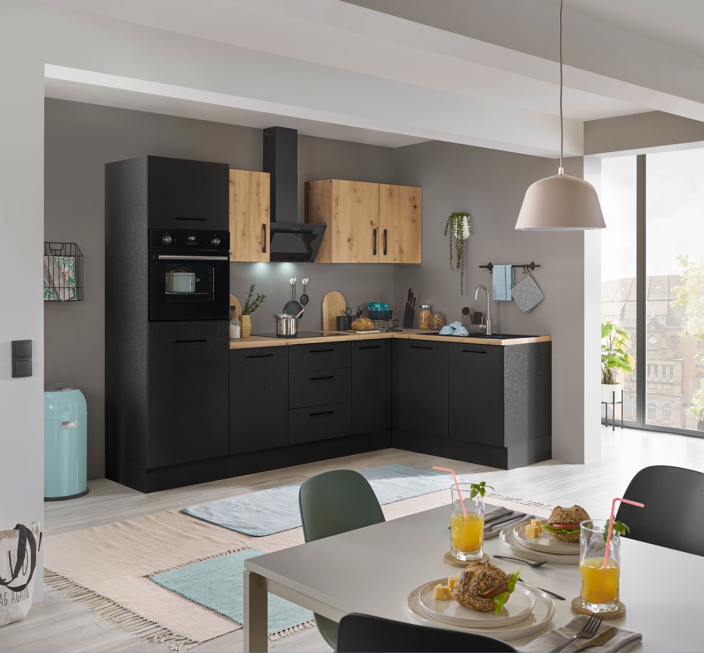 BASIC by Balculina Winkelküche »Turin«, Stellbreite 270x175 cm, wahlweise mit E-Geräten