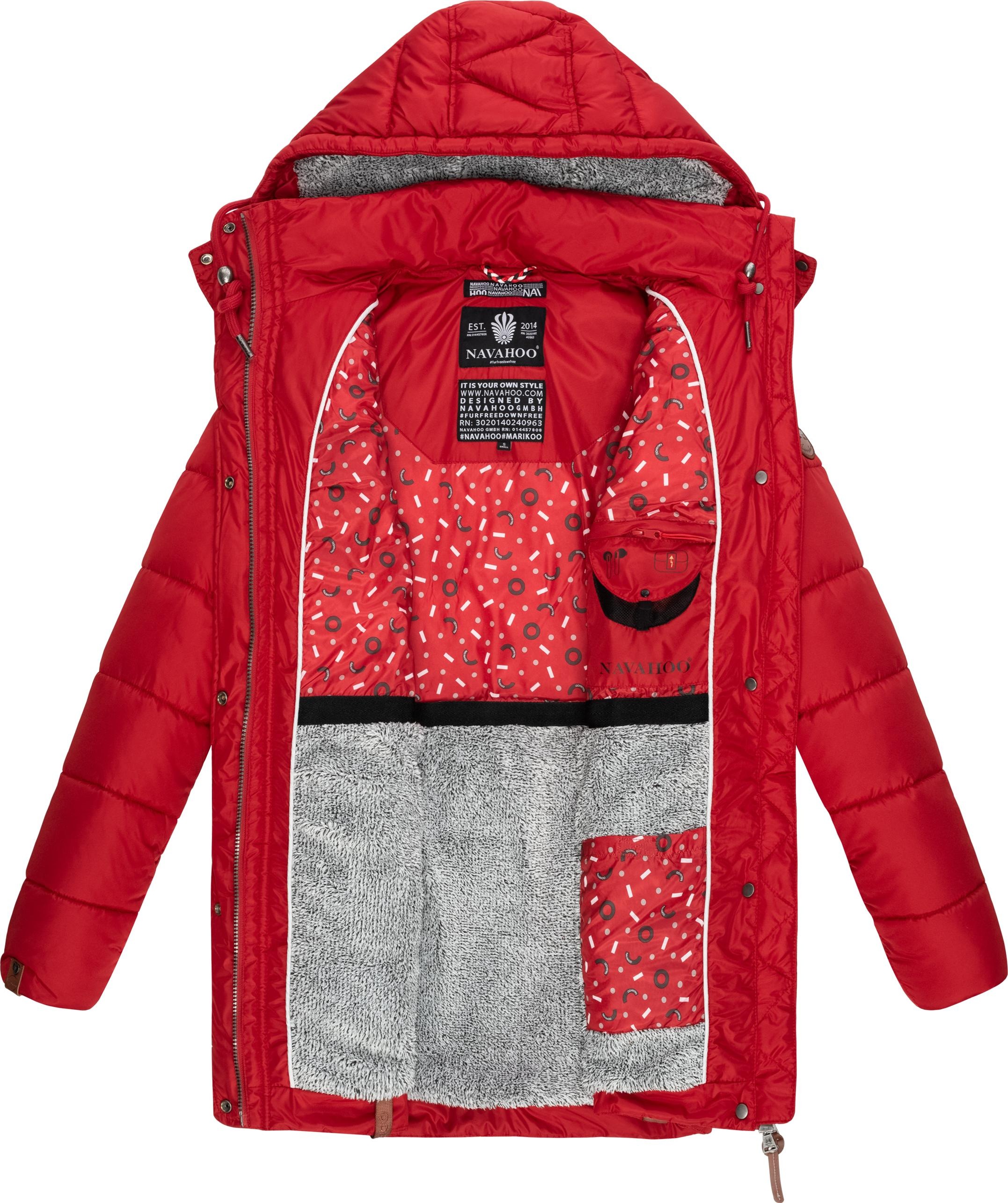 Navahoo Steppmantel »Daliee«, Stylischer Winterparka mit abnehmbarer Kapuze