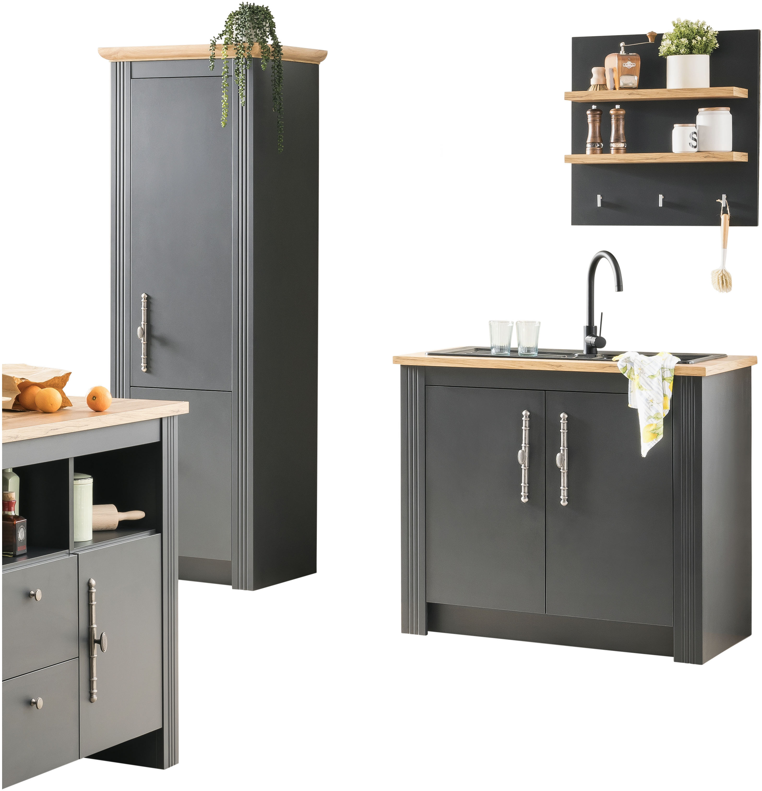 OTTO home Pantryküche "KS-Westminster" Breite 96 cm, ohne E-Geräte