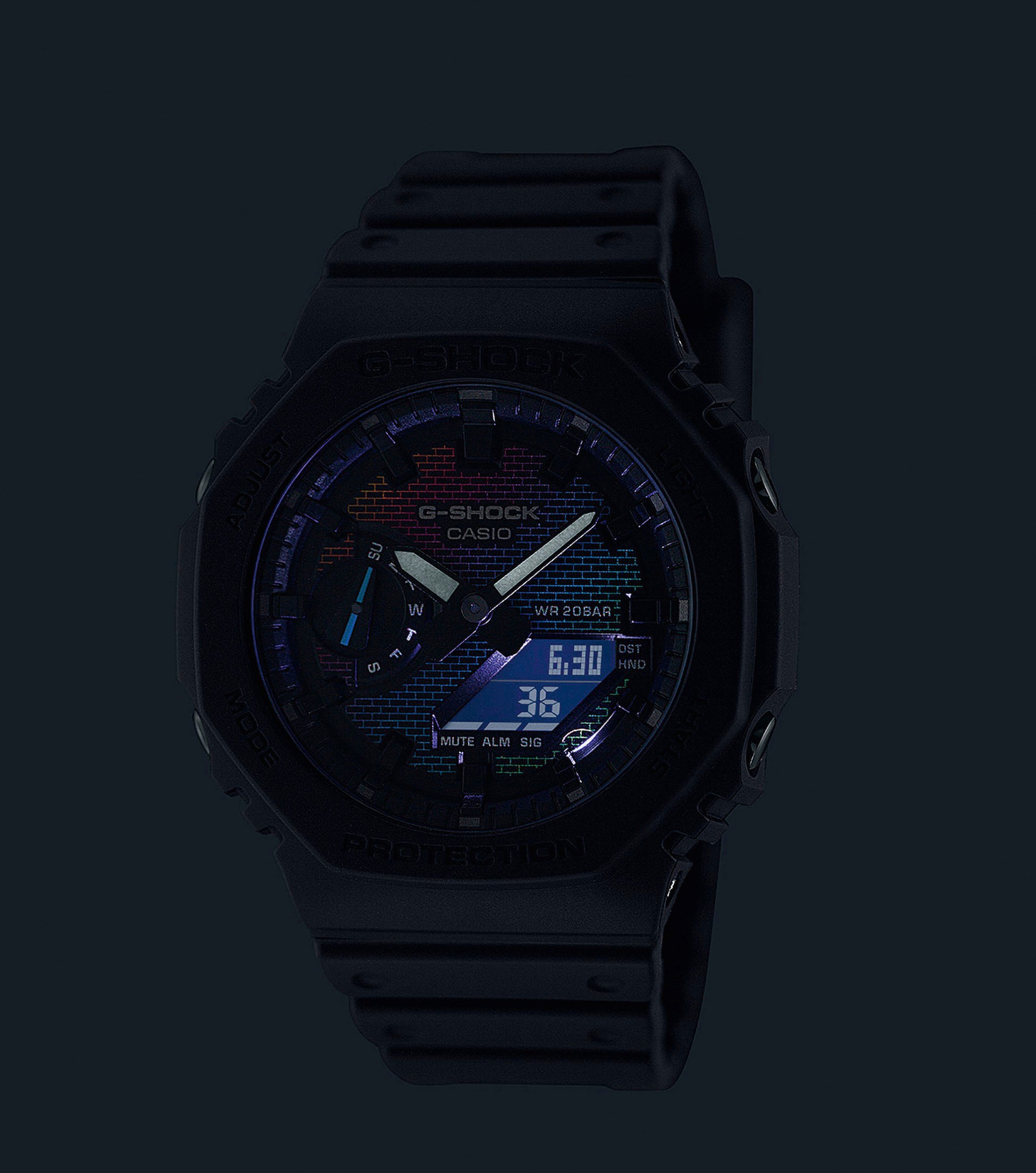 CASIO G-SHOCK Chronograph, Quarzuhr, Armbanduhr, Herrenuhr, digital,Resinband,20 bar Wasserdichte