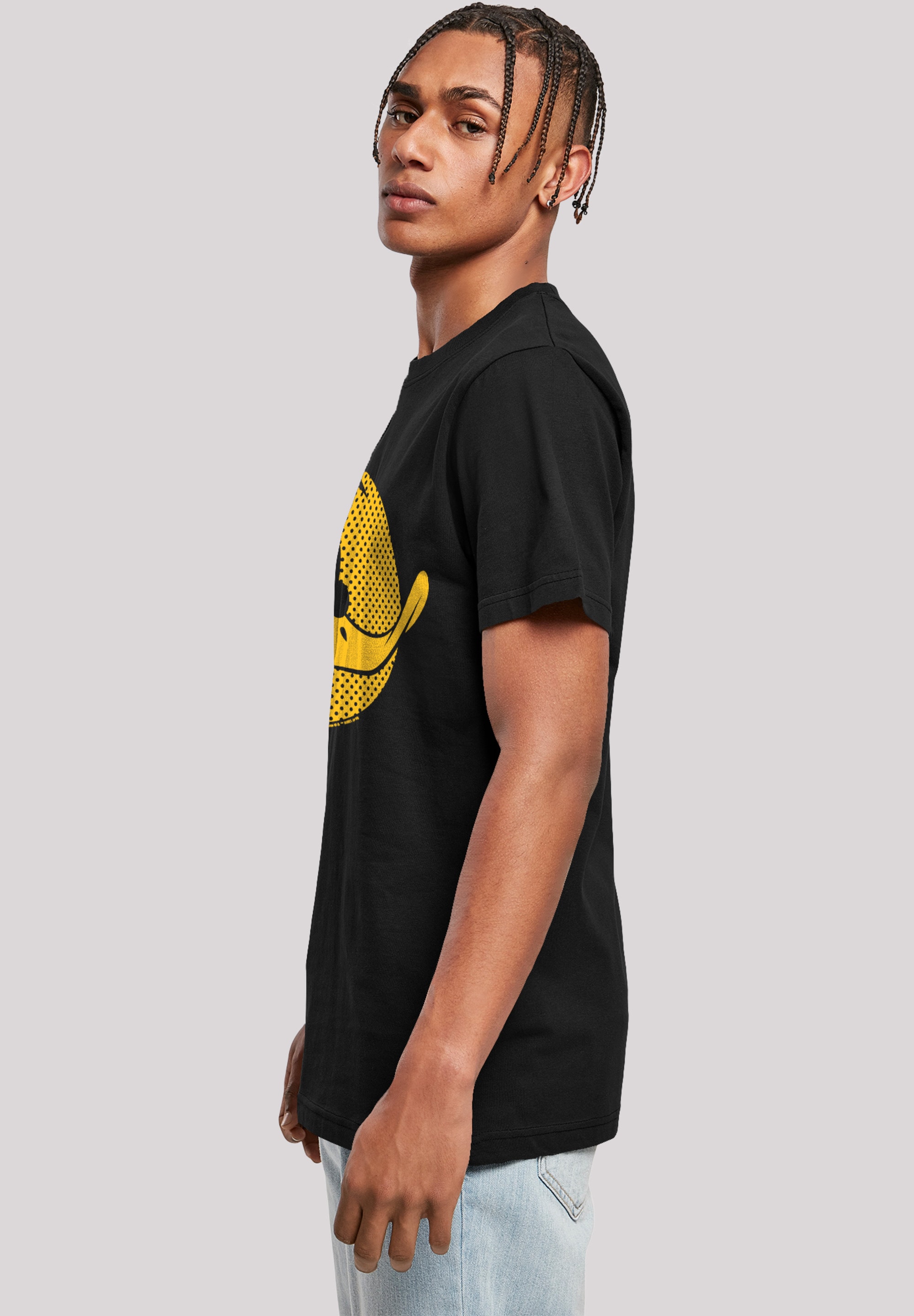 F4NT4STIC T-Shirt »Looney Tunes Daffy Duck Dotted Cartoon Logo«, Herren,Premium Merch,Regular-Fit,Basic,Bedruckt