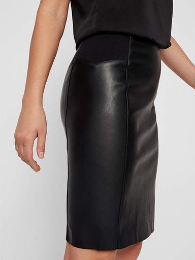 Thumbnail - Vero Moda Lederimitatrock "VMBUTTERSIA HW COATED SKIRT NOOS"