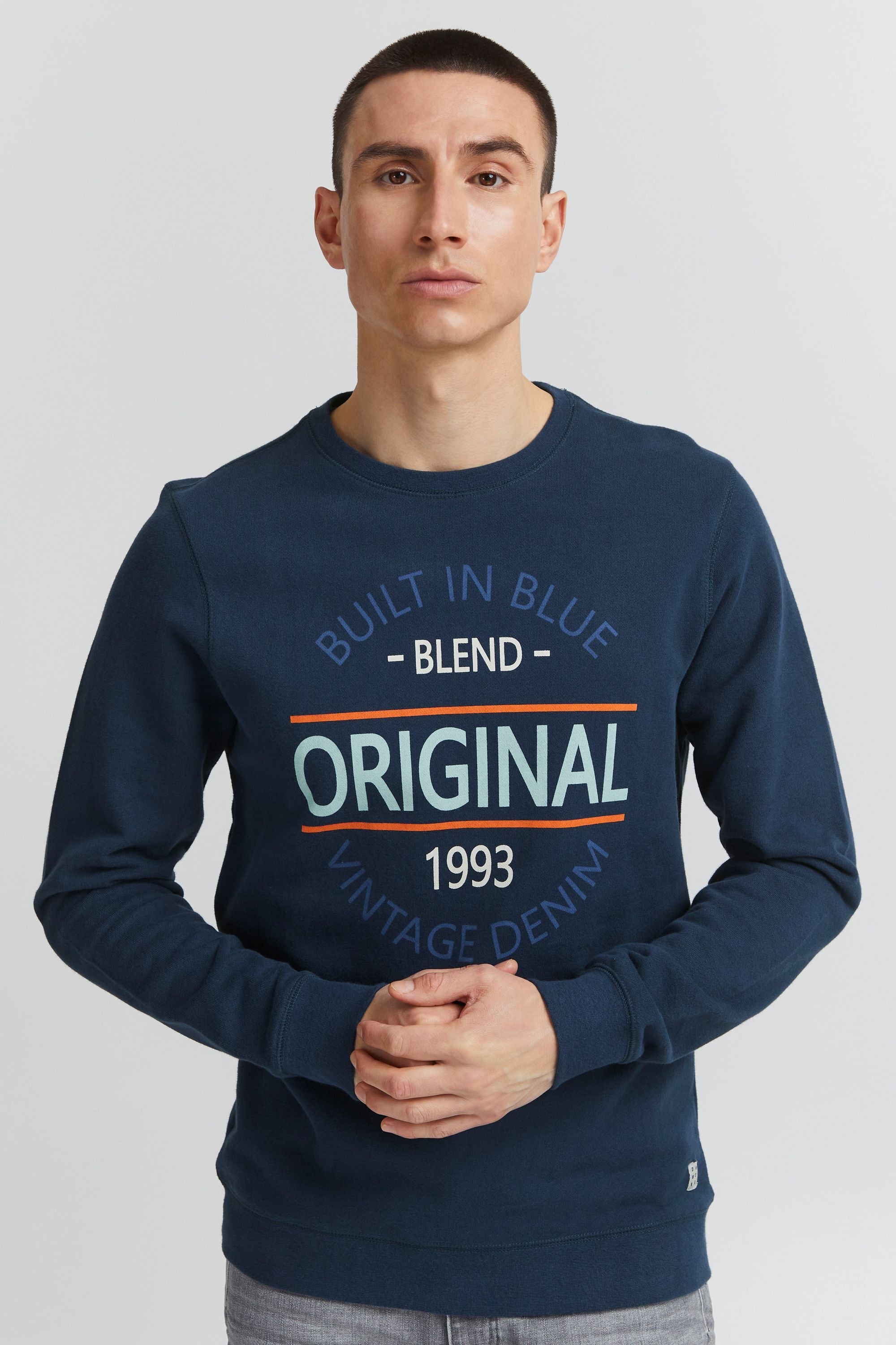 Blend Rundhalspullover "BHSweatshirt" Klassisches Sweatshirt mit Rundhalsau günstig online kaufen