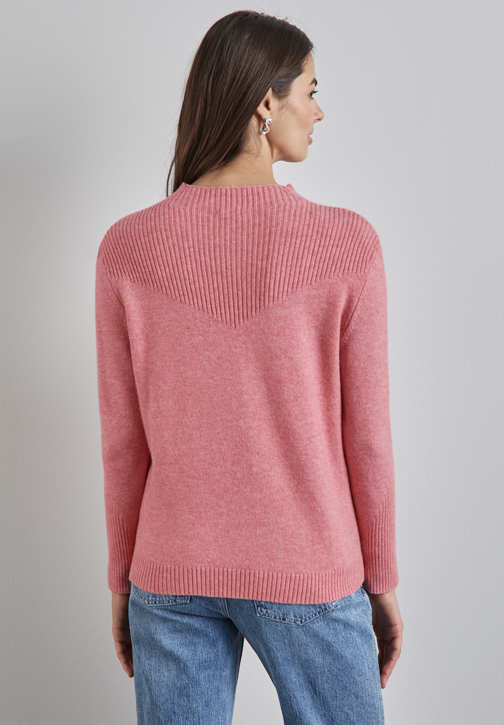 STREET ONE Strickpullover, mit Stehkragen