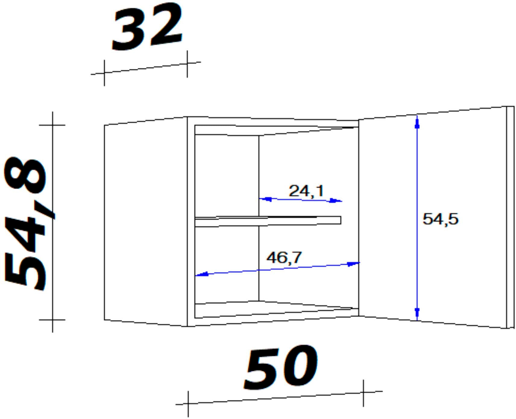 Flex-Well Hängeschrank »Wito«, (B x | H x 32 x T) kaufen x BAUR 54,8 cm 50