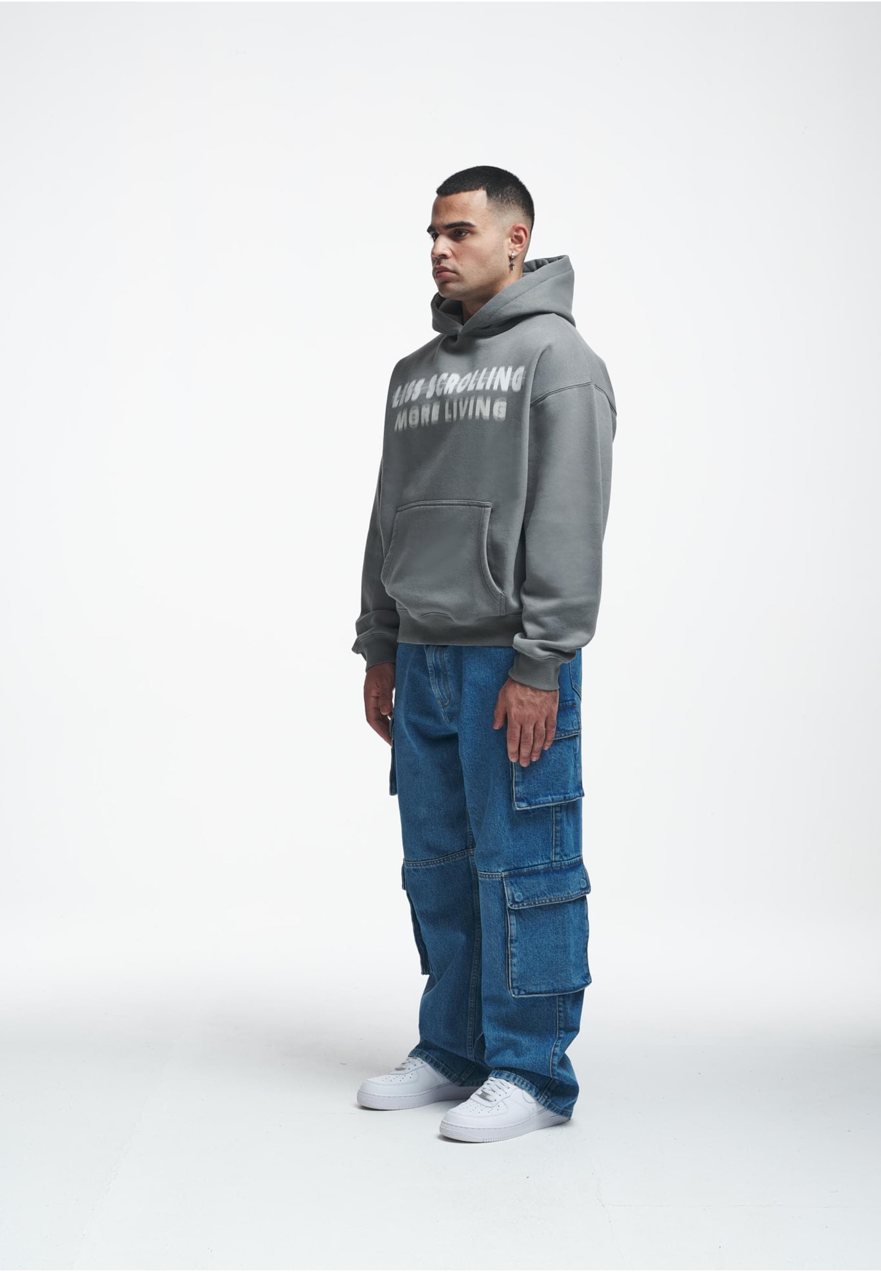 2Y Studios Kapuzensweatshirt »2Y Studios Herren 2Y Less Scrolling Oversize Hoodie«, (1 tlg.)