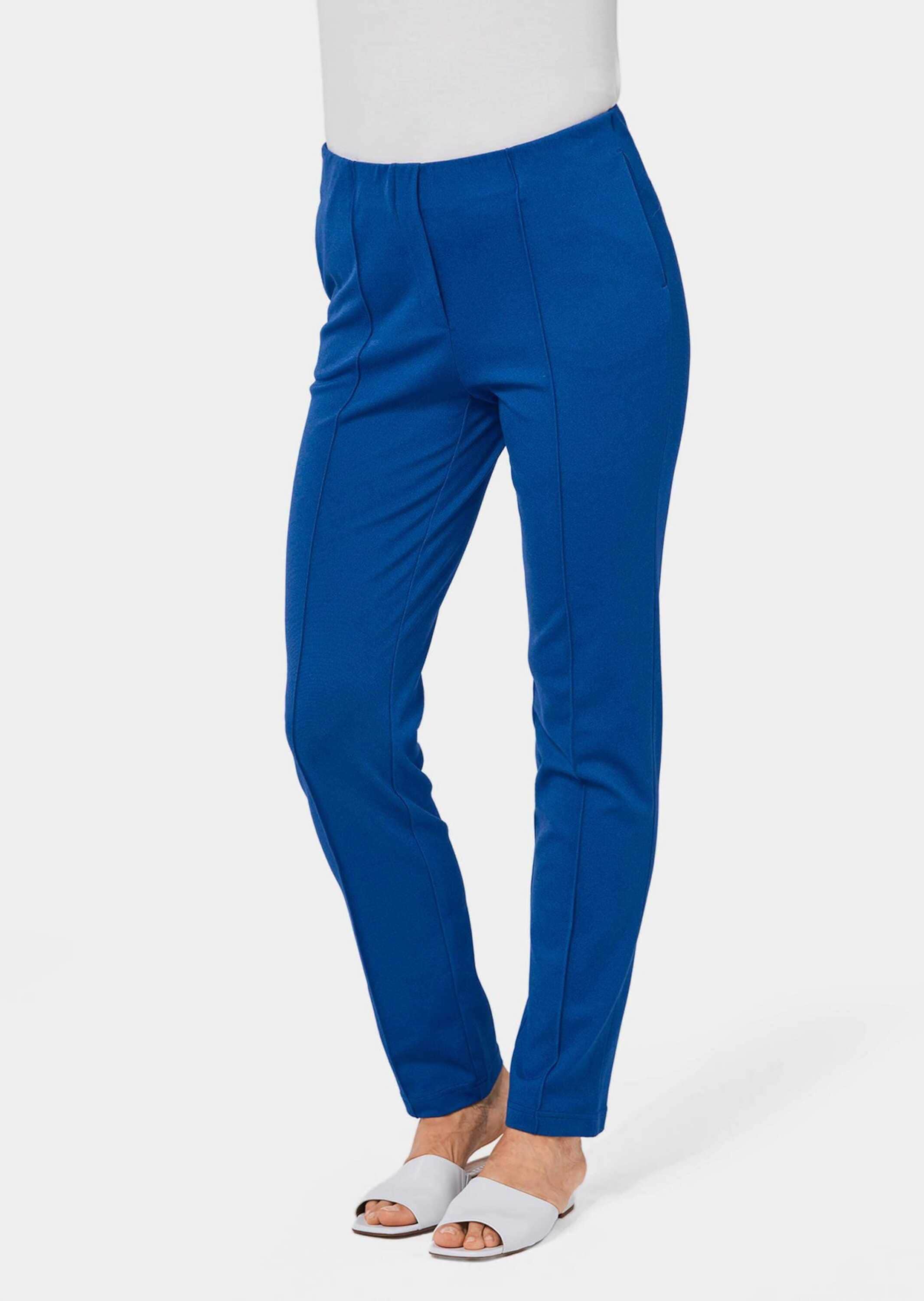GOLDNER Schlupfhose »Schlupfhose LOUISA Moderne Hose LOUISA mit streckenden Biesen«