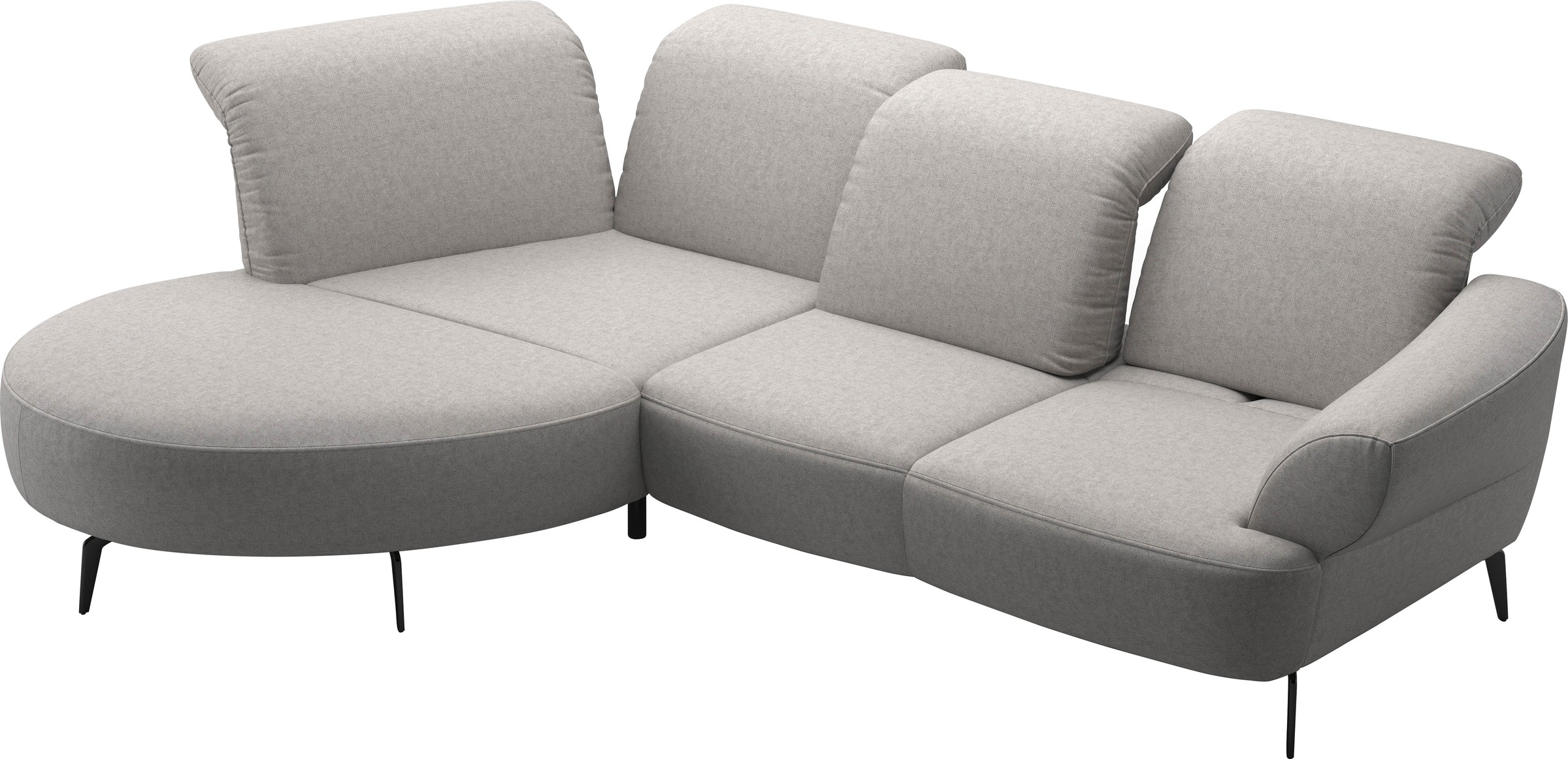 sit&more Ecksofa »Dance, L-Form, inkl. Sitztiefenverstellung«, inkl. Click&Seat, optional mit Kopfteilverstellung