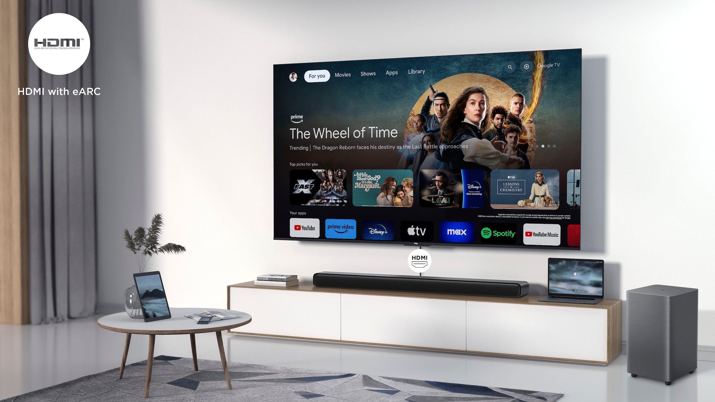 TCL Soundbar »S55H 2.1-Kanal All-in-One mit kabellosem Subwoofer«