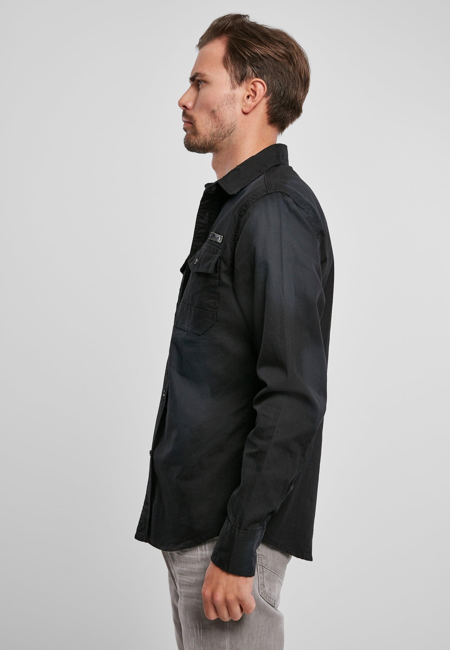 Brandit Langarmhemd »Brandit Herren Hardee Denim Shirt«, (1 tlg.)