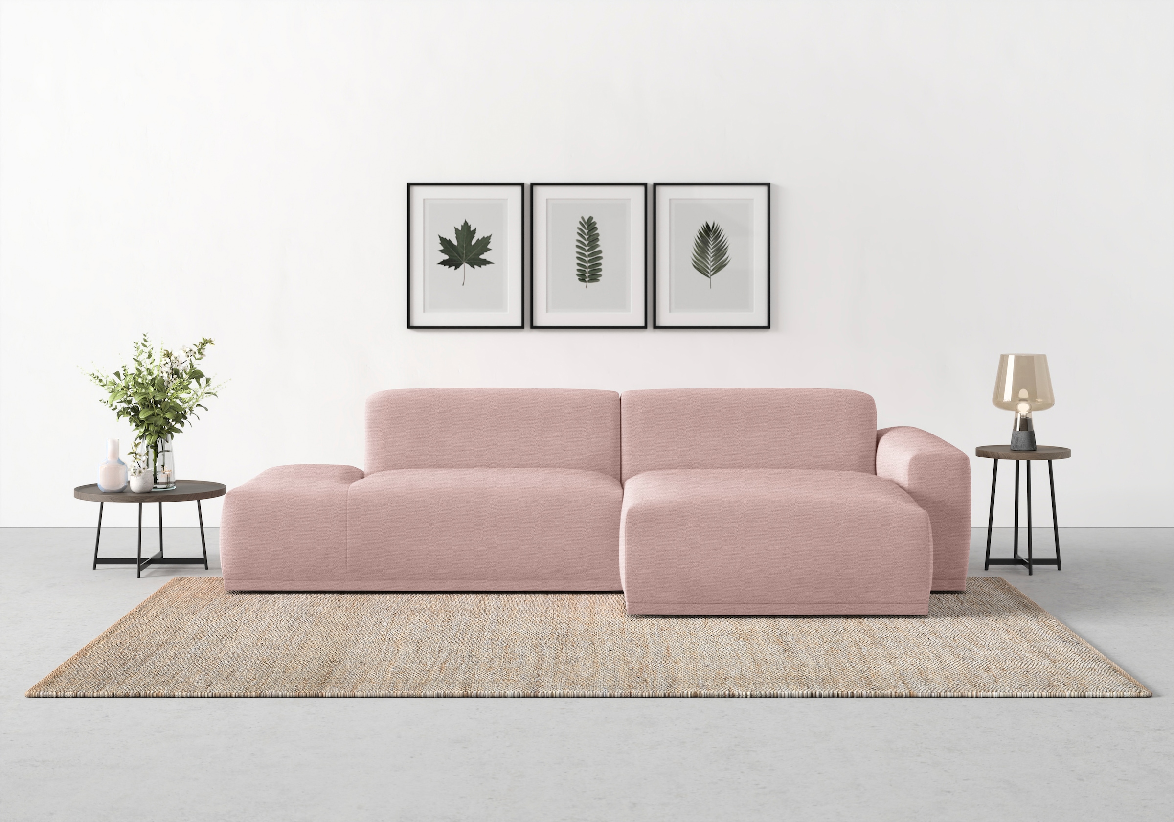 TRENDMANUFAKTUR Ecksofa Braga, aus 2 Teilen, moderner Cord-Stoff günstig online kaufen