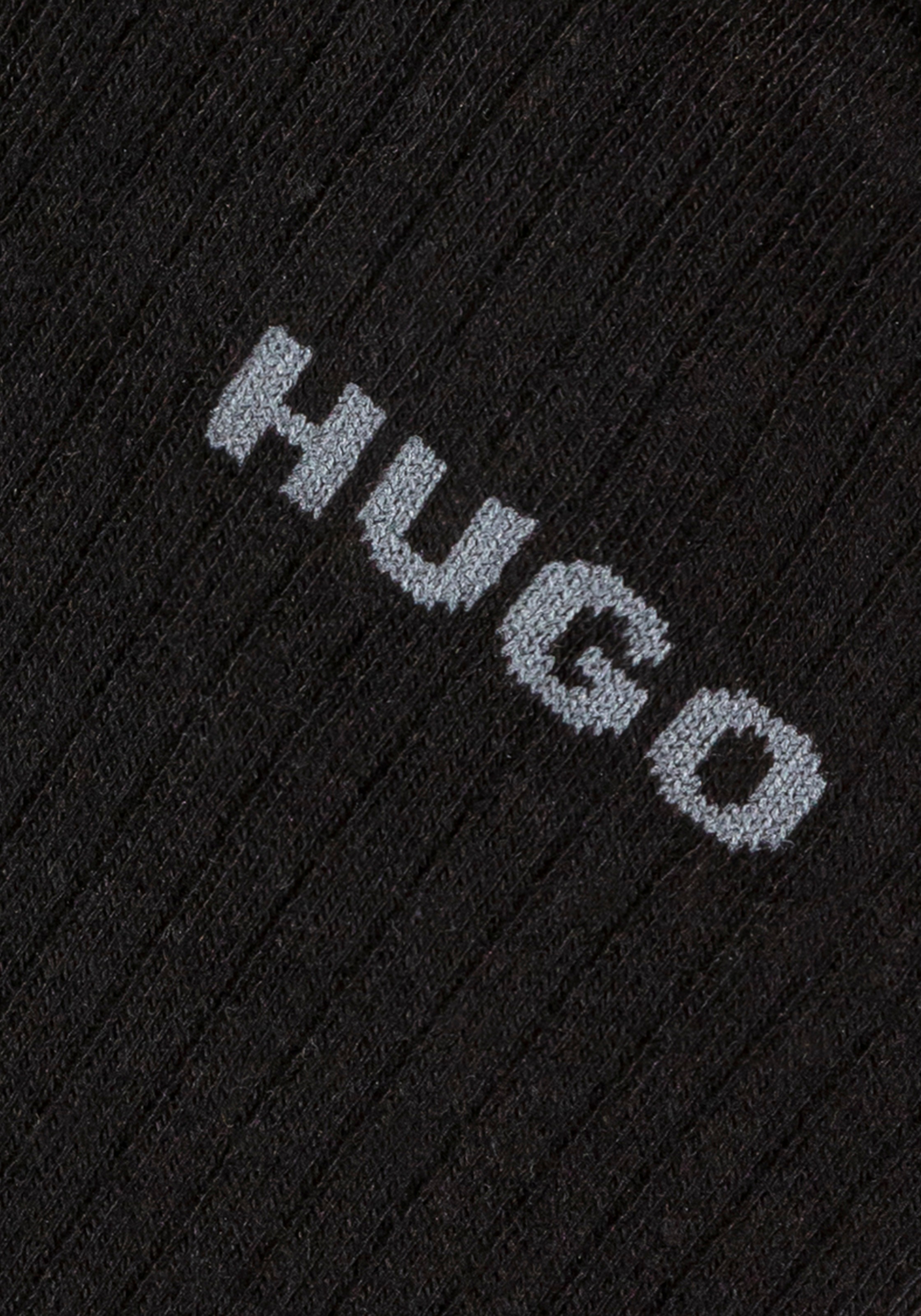 HUGO Underwear Freizeitsocken "2P QS FINE RIB CC", mit großem Logo günstig online kaufen