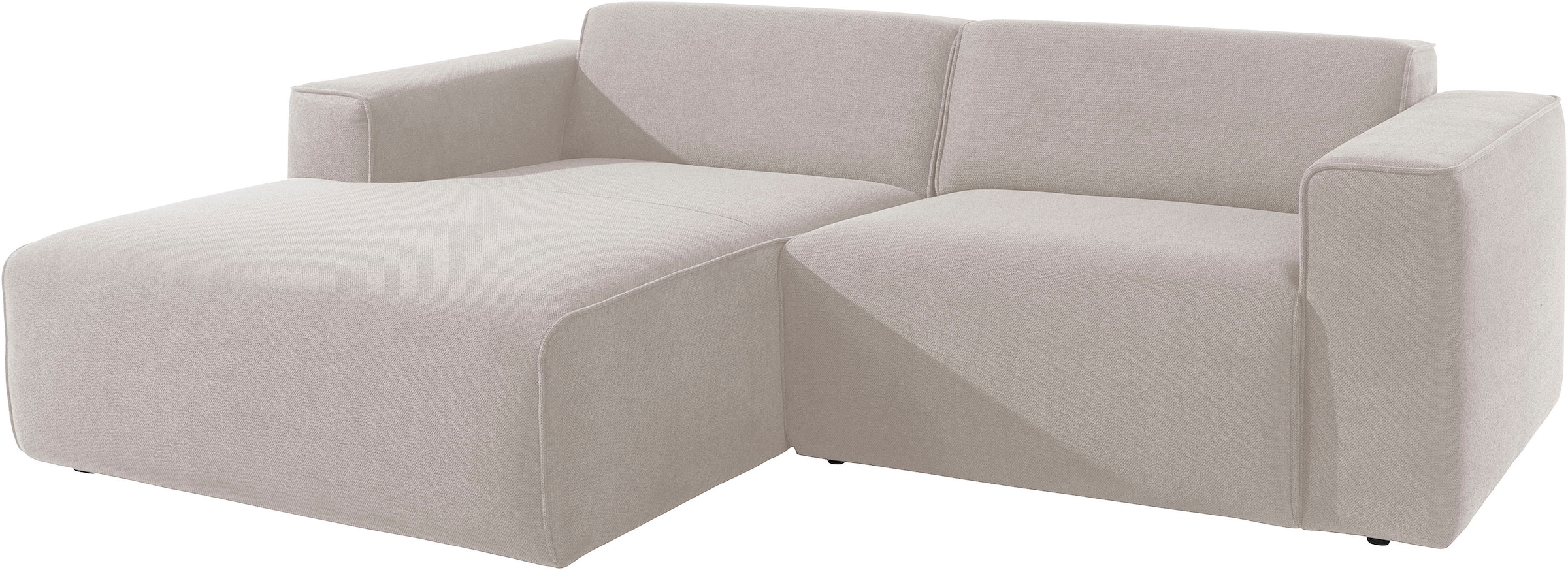 andas Ecksofa »Noord«, mit Kedernaht, Breite 234 cm, Cord, Struktur, Webstoff