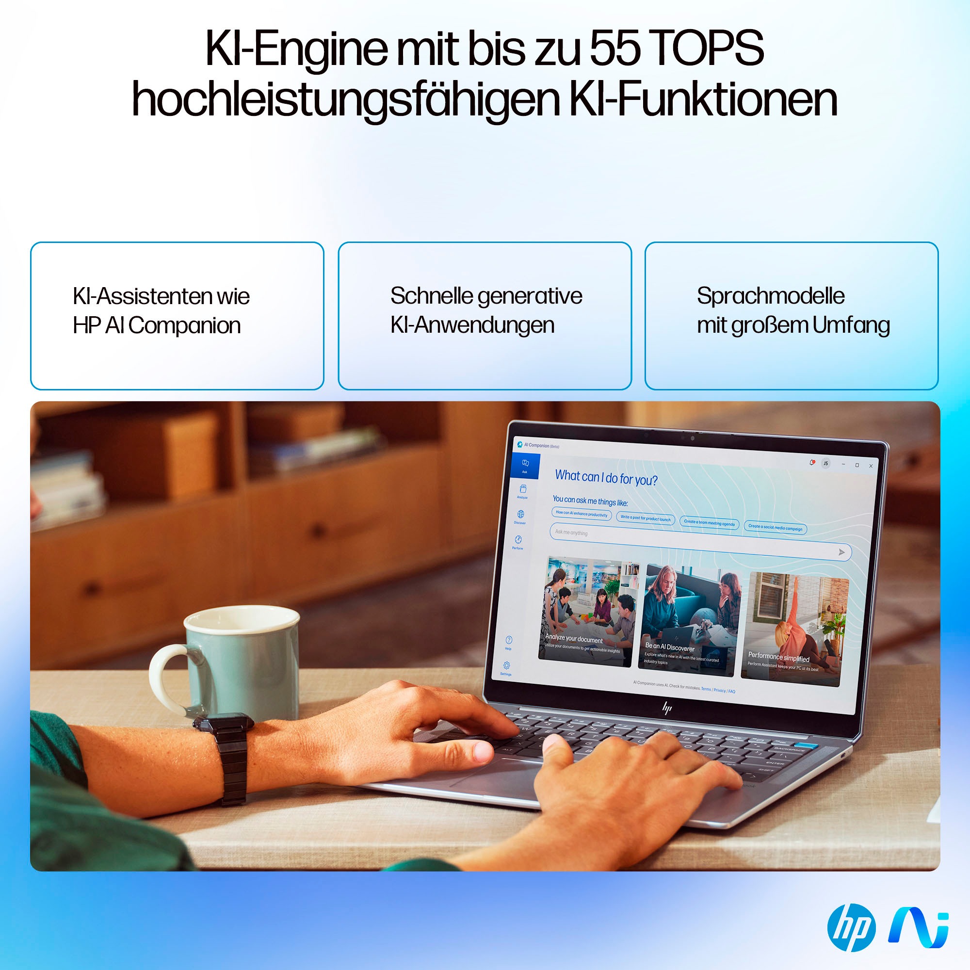 HP Convertible Notebook »OmniBook Ultra 14-fd0099ng«, 35,6 cm, / 14 Zoll, AMD, Ryzen™ AI 9, Radeon 890M, 2000 GB SSD