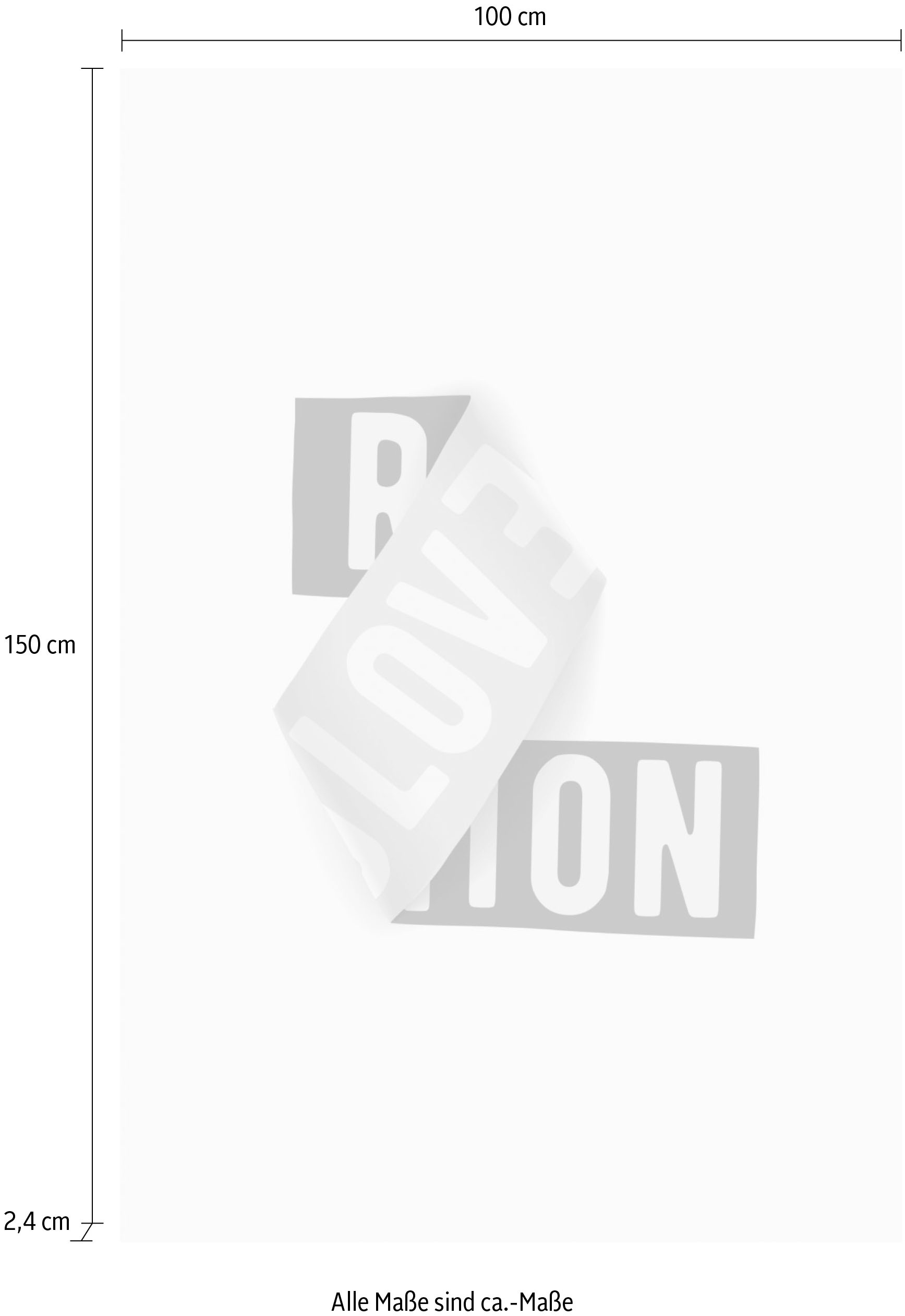 queence Acrylglasbild »Revolution«, Sprüche-Sprüche & Texte-Schriftzug, Fine Art-Print in Galeriequalität