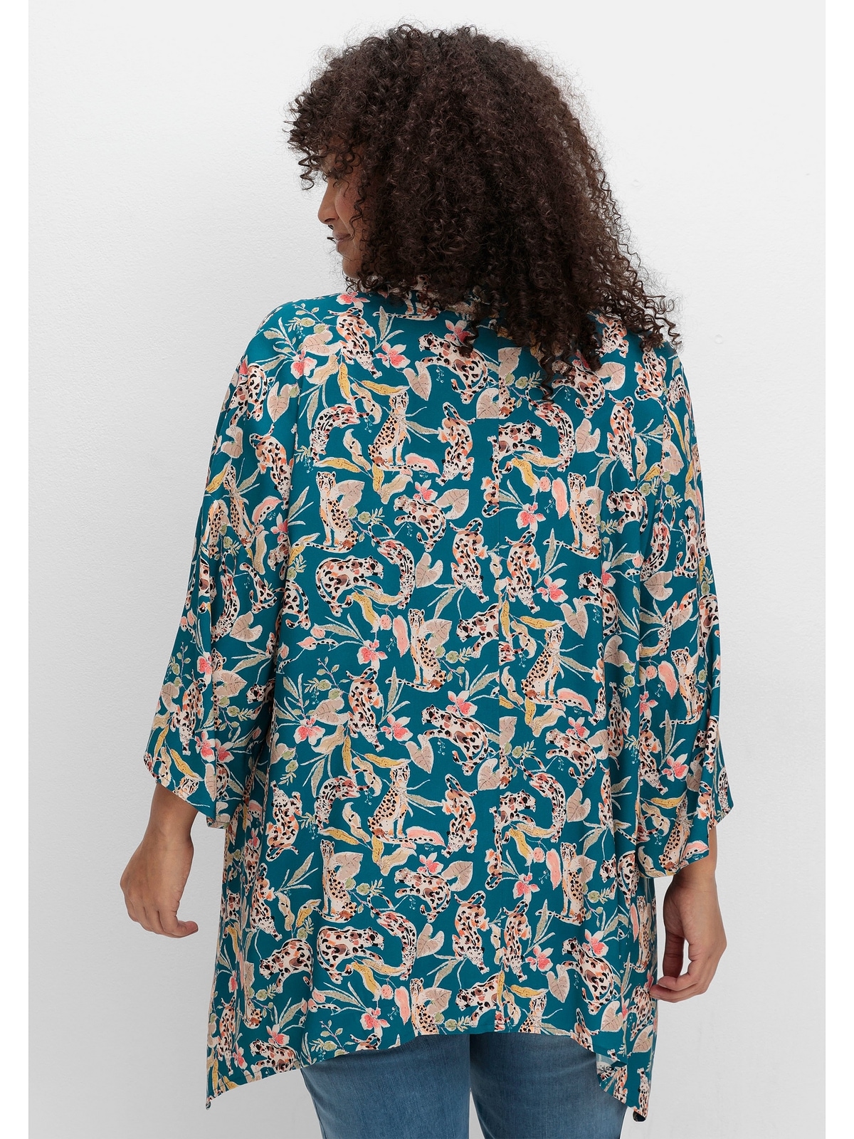 sheego by Joe Browns Longbluse »Große Größen«, im Kimono-Stil, mit Blumendruck