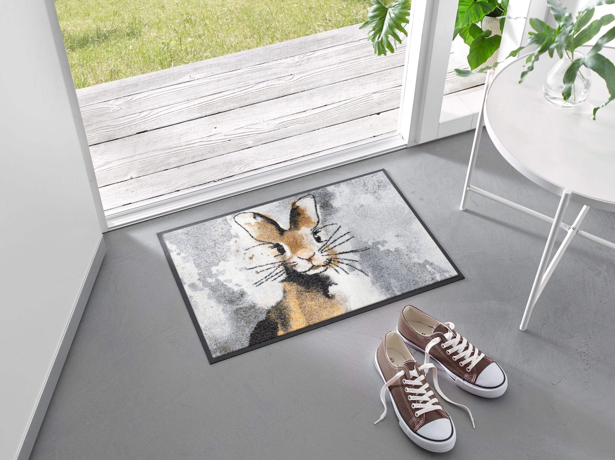 wash+dry by Kleen-Tex Fußmatte »Hopps« rechteckig 7 mm Höhe Schmutzfangmatte, rutschhemmend, In- und Outdoor geeignet, waschbar