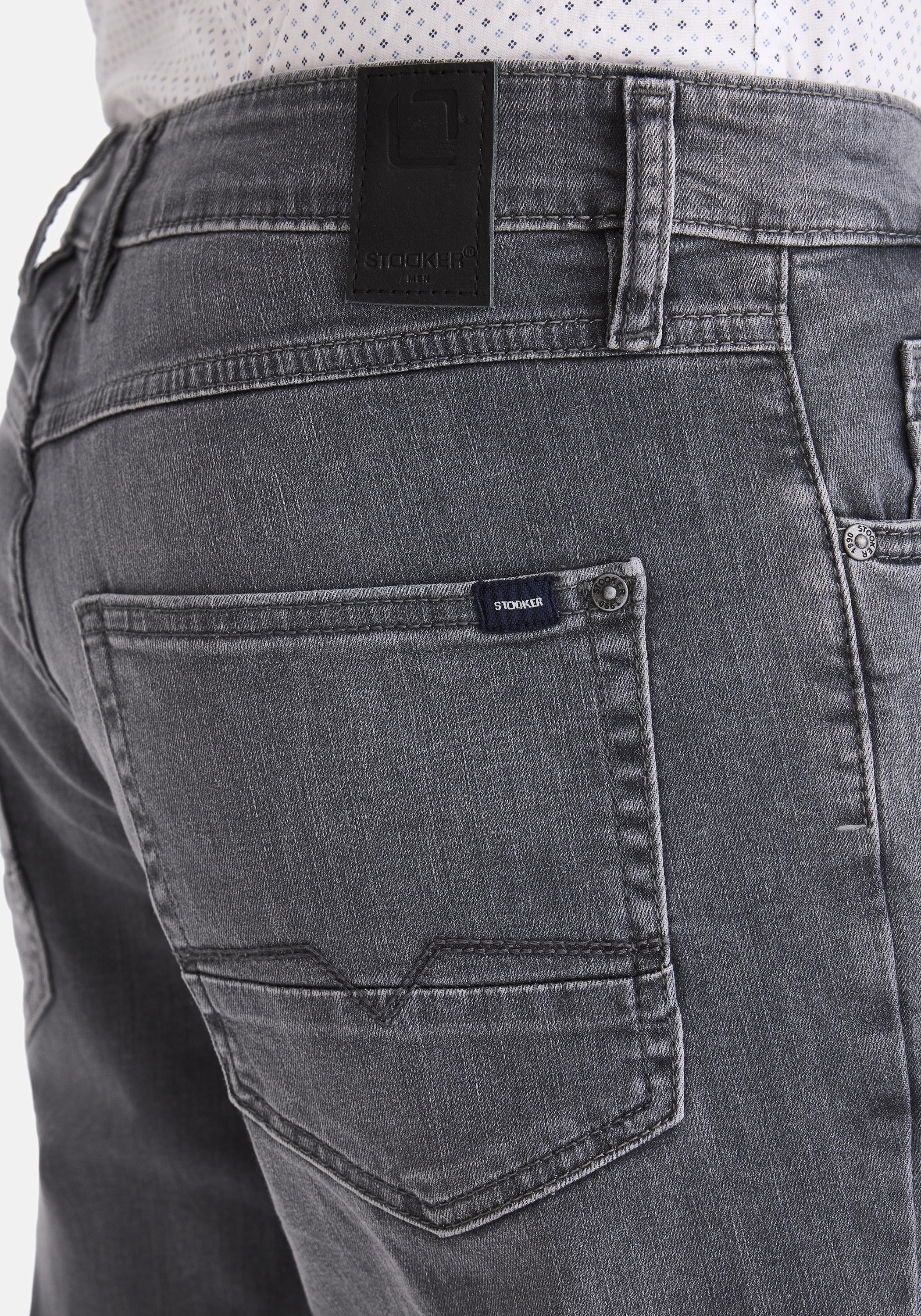 Stooker Men 5-Pocket-Jeans »Glendale Season Slim Straight Fit Glendale Season Autum Winter«, Slim Straight Fit Casual Clean Wash Denim Jeans für Herren