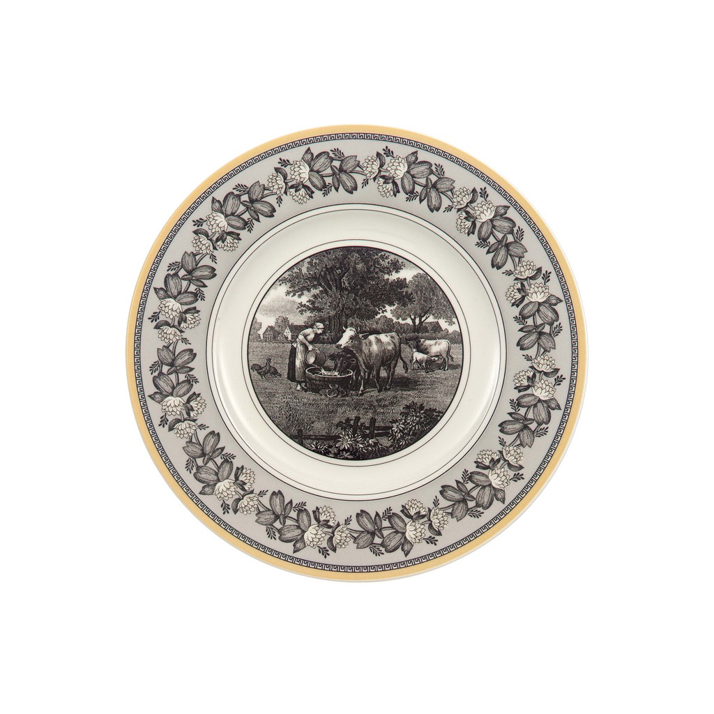 Villeroy & Boch Frühstücksteller »Frühstücksteller Audun Ferme ø 21,6 cm 6er Set weiß-grau-gelb«