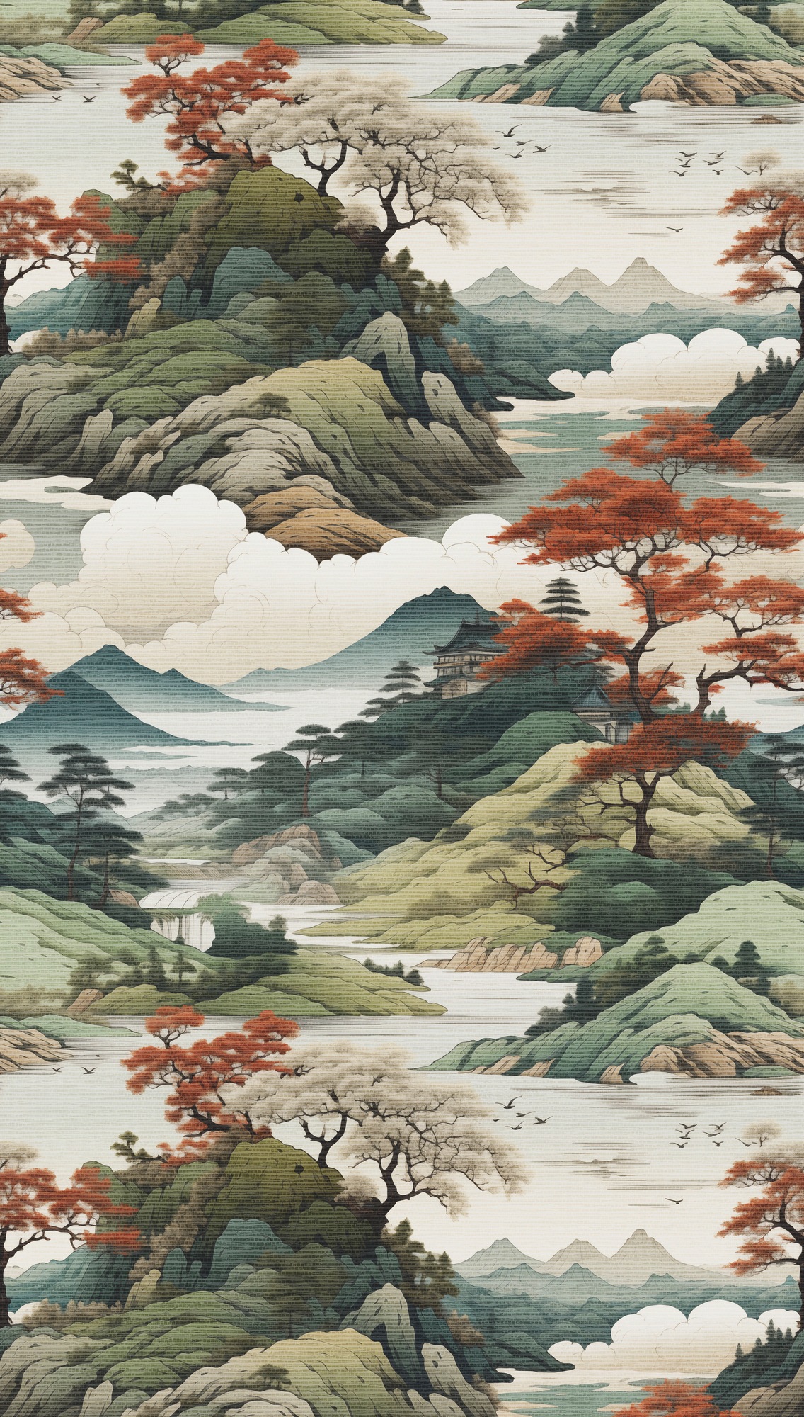 living walls Vliestapete »Fototapete Landschaft Asienoptik erweiterbar« asiatisch strukturiert